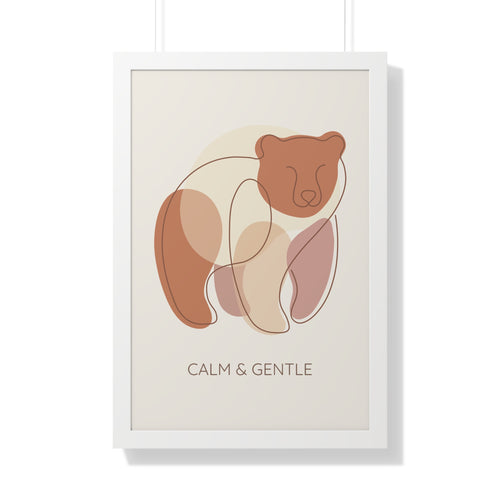 Calm & Gentle Bear — Minimalist Wild Line Art