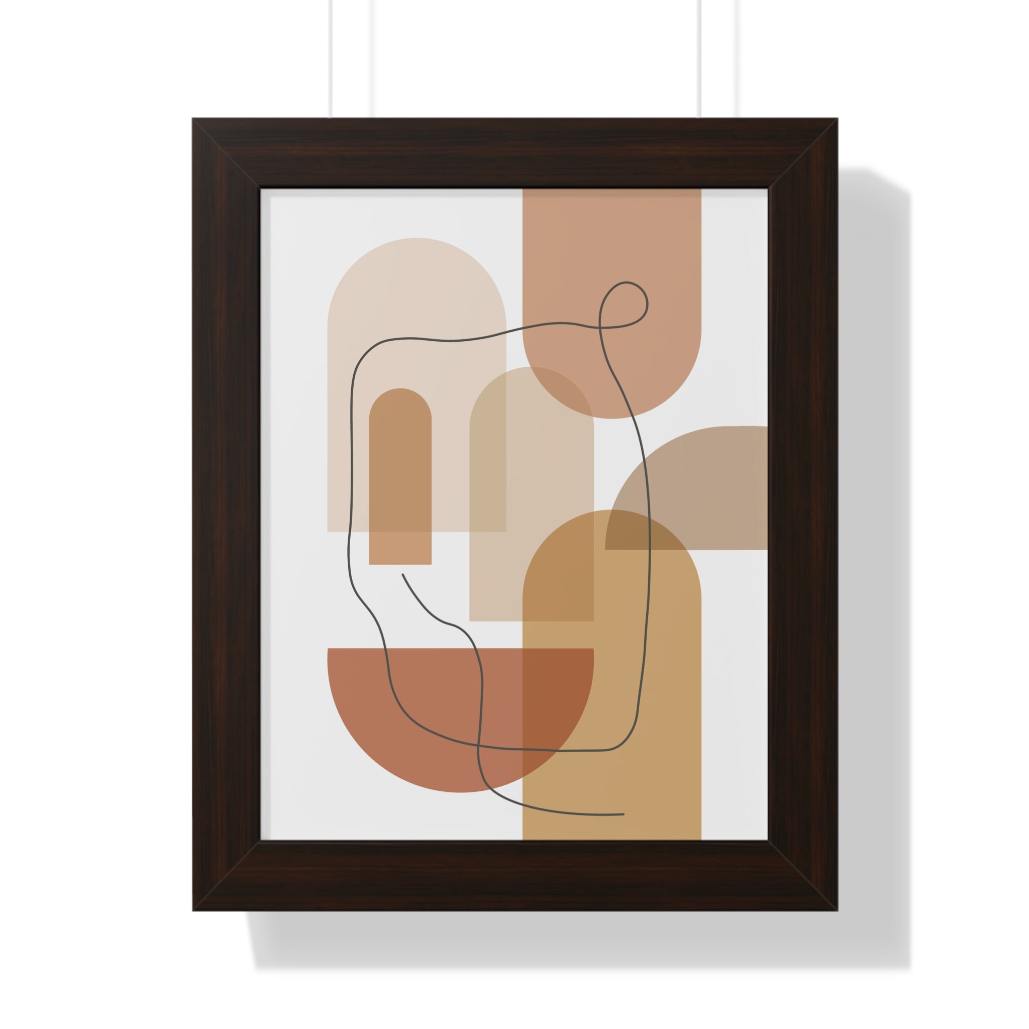 Warm Shapes in Motion — Minimalist Abstract Line Art