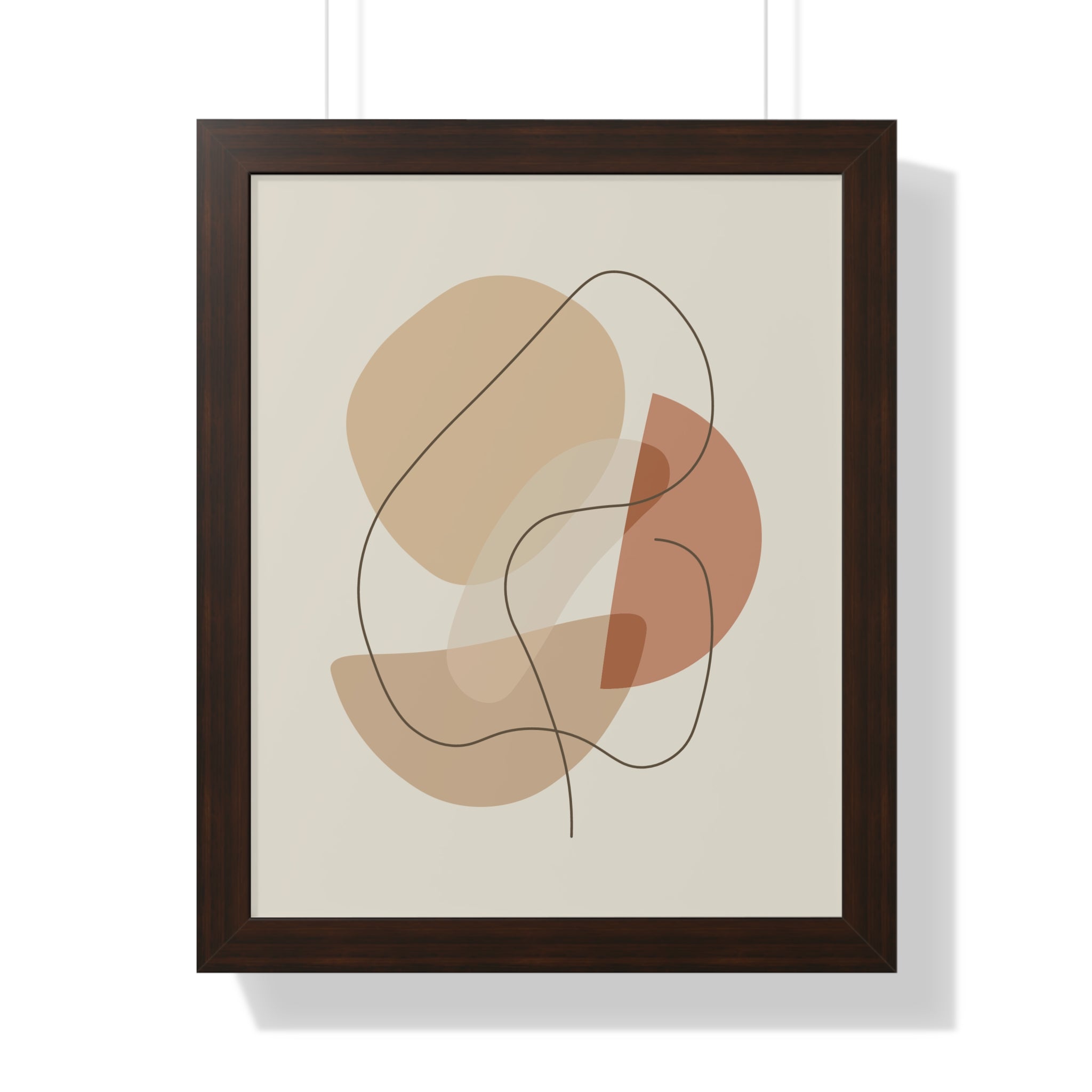 Soft Terracotta Forms — Minimalist Abstract Line Art
