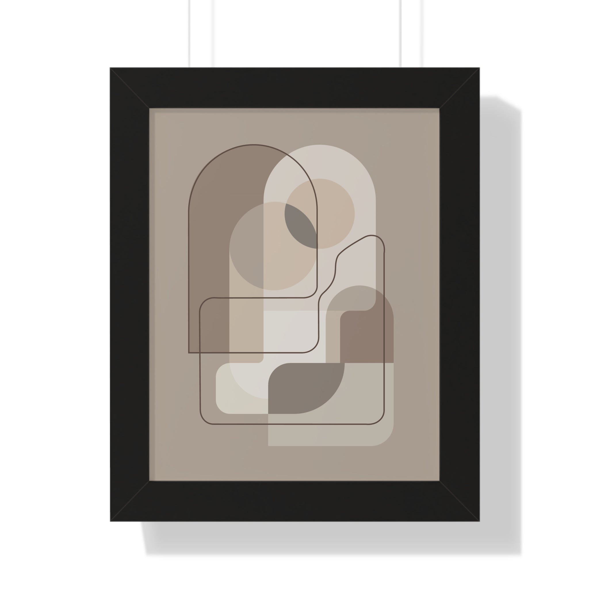 Geometric Harmony — Modern Abstract Line Art in Neutral Tones