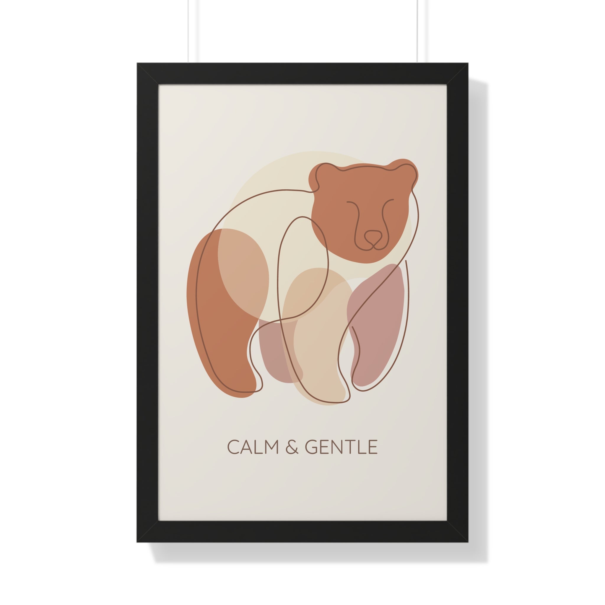 Calm & Gentle Bear — Minimalist Wild Line Art