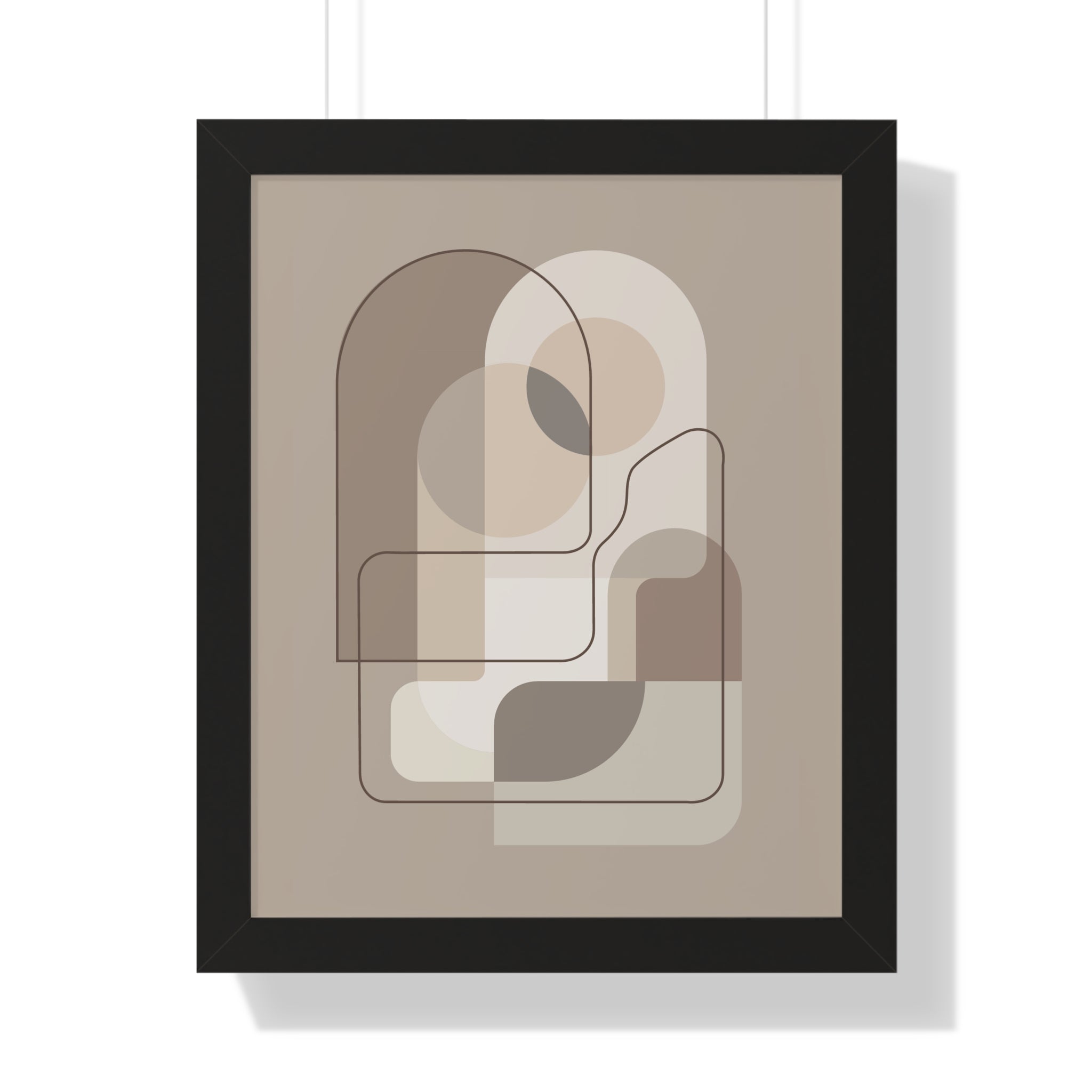 Geometric Harmony — Modern Abstract Line Art in Neutral Tones