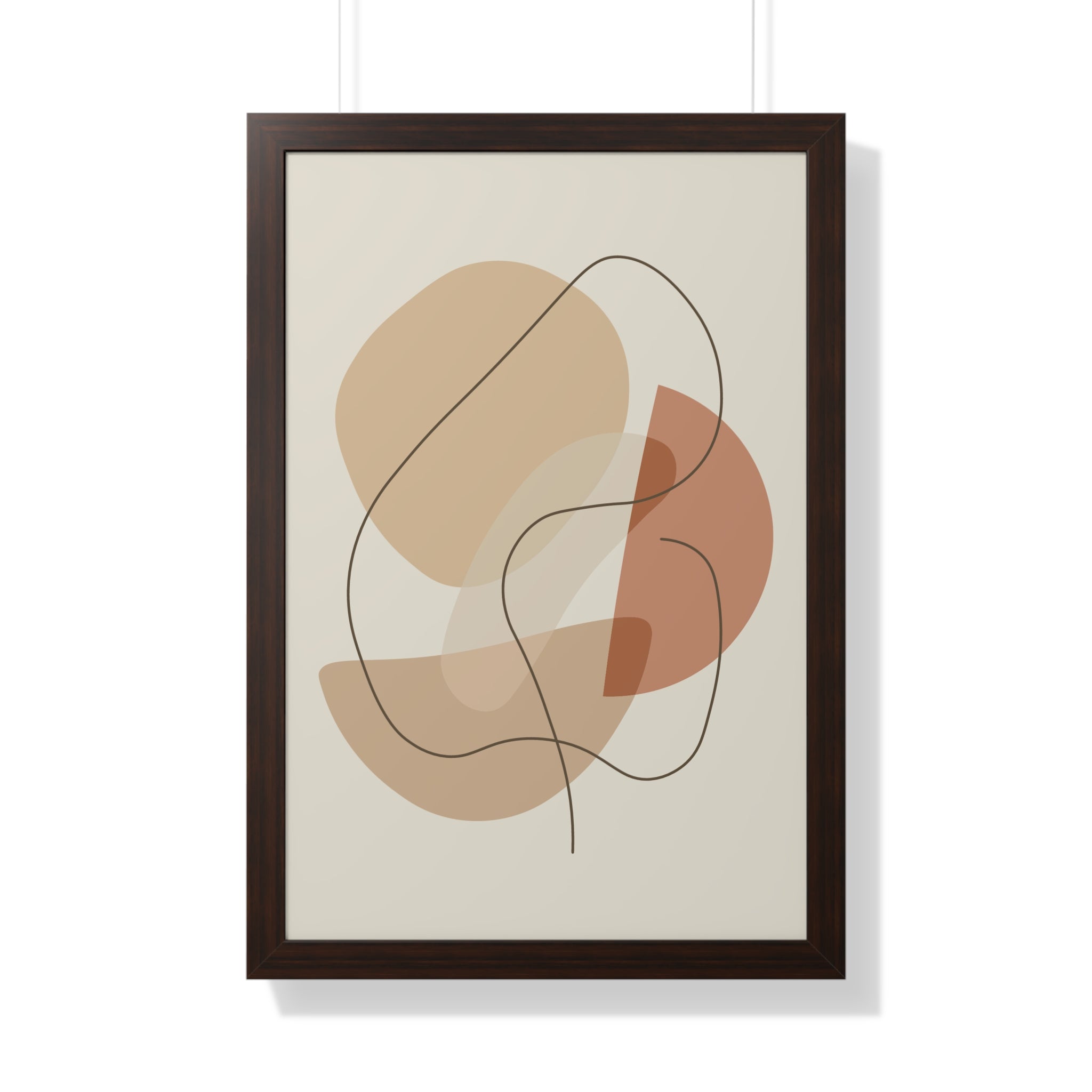 Soft Terracotta Forms — Minimalist Abstract Line Art