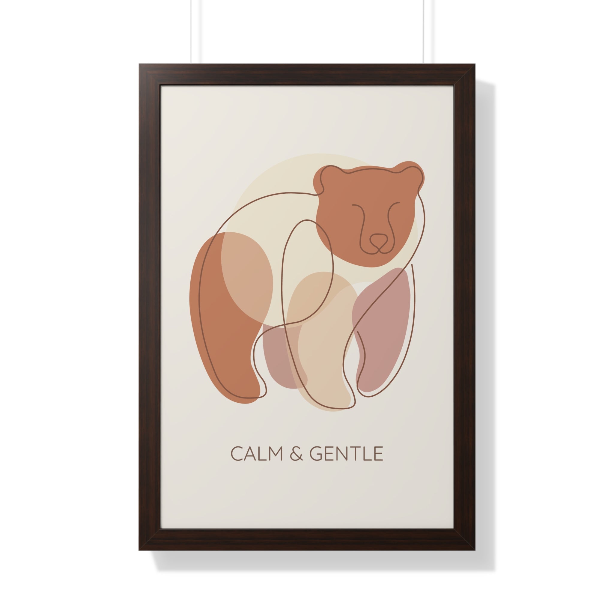 Calm & Gentle Bear — Minimalist Wild Line Art