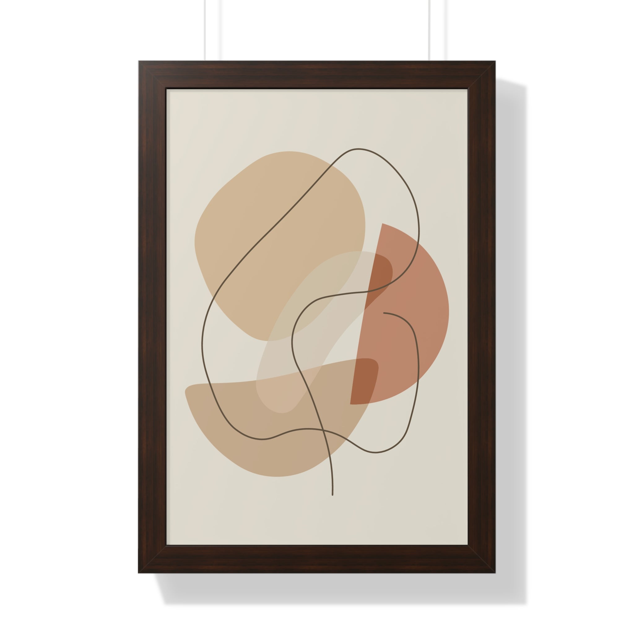Soft Terracotta Forms — Minimalist Abstract Line Art