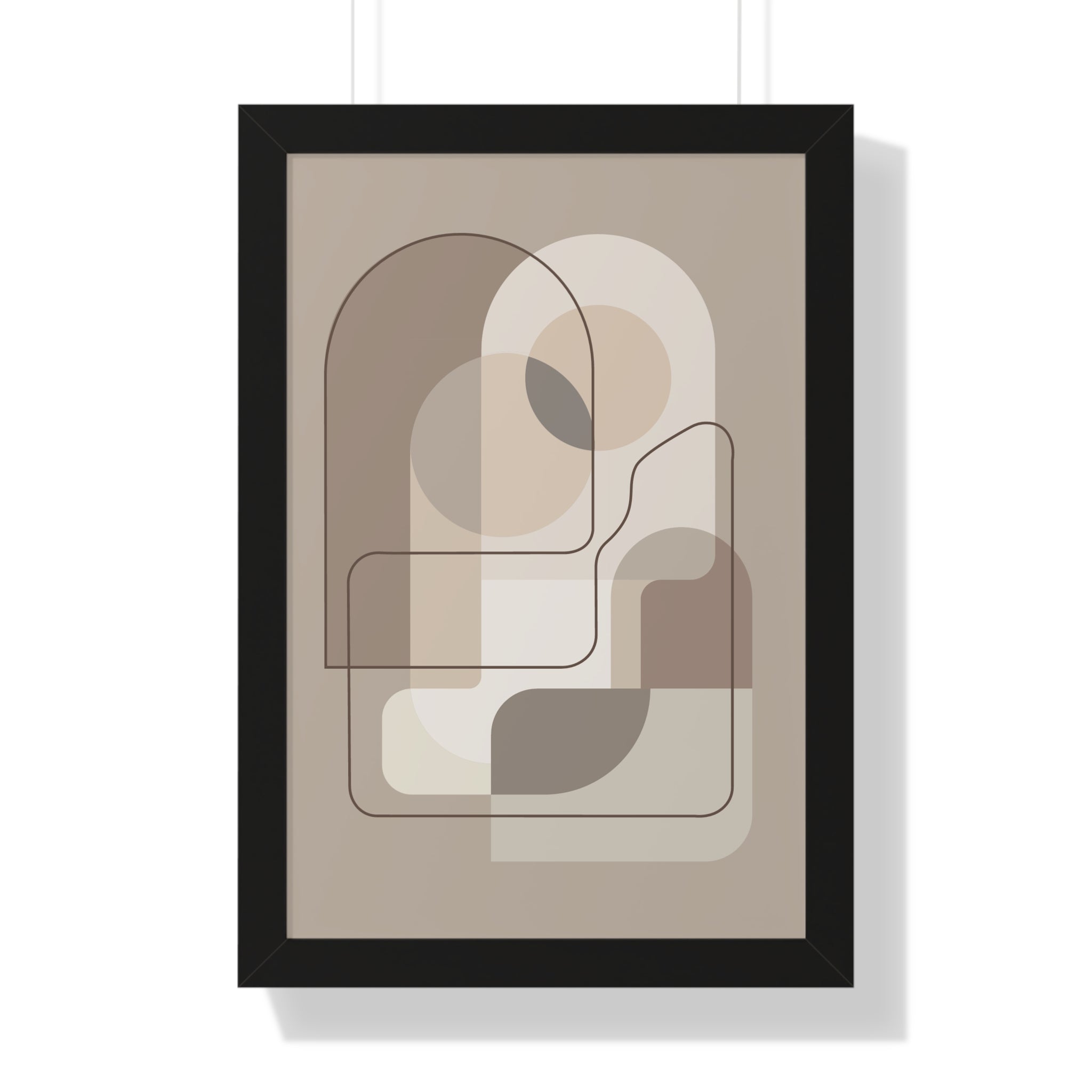 Geometric Harmony — Modern Abstract Line Art in Neutral Tones