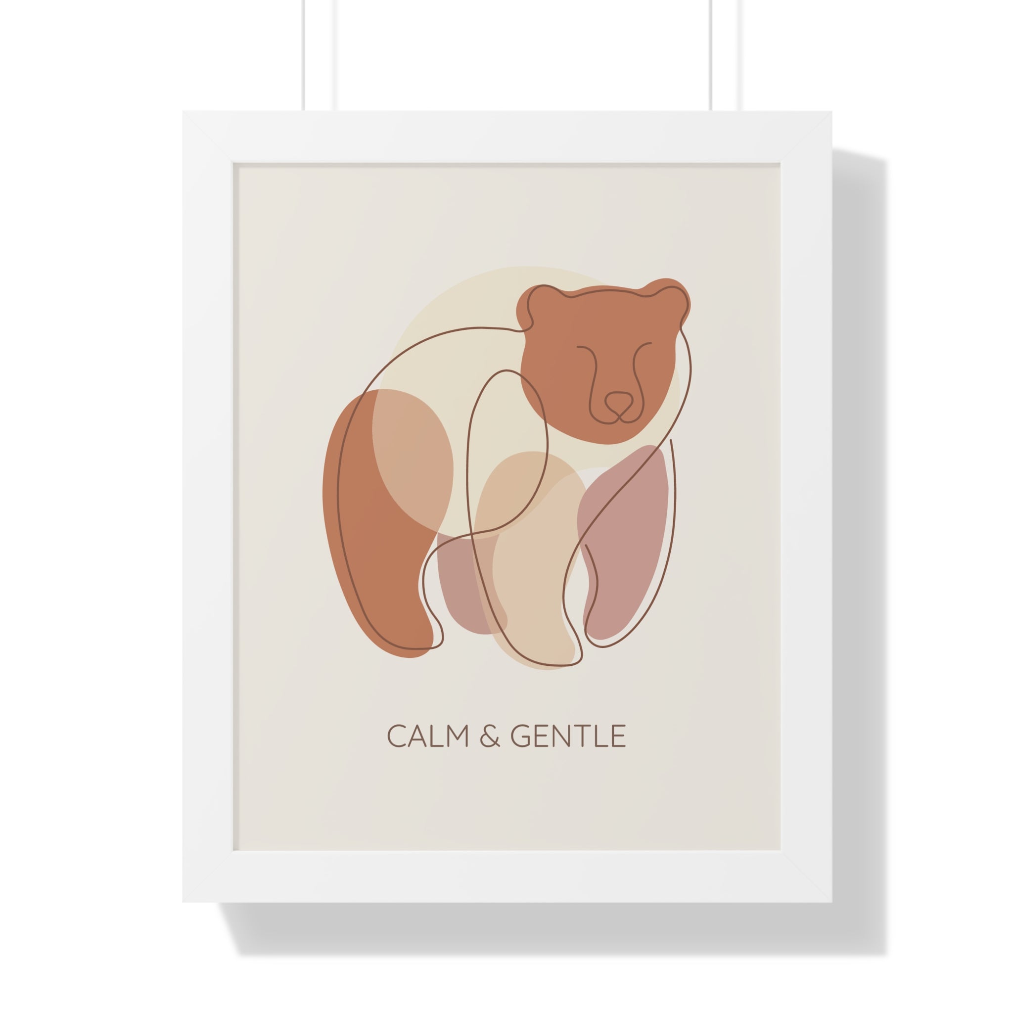 Calm & Gentle Bear — Minimalist Wild Line Art
