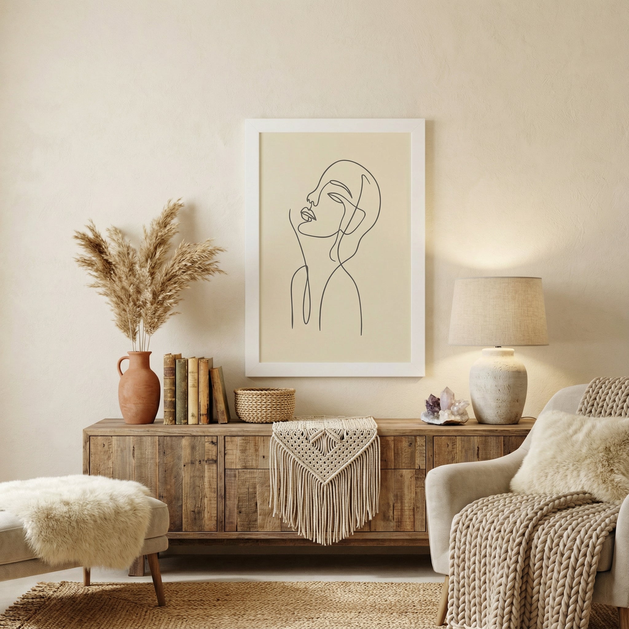 Grace in One Line — Minimalist Feminine Portrait