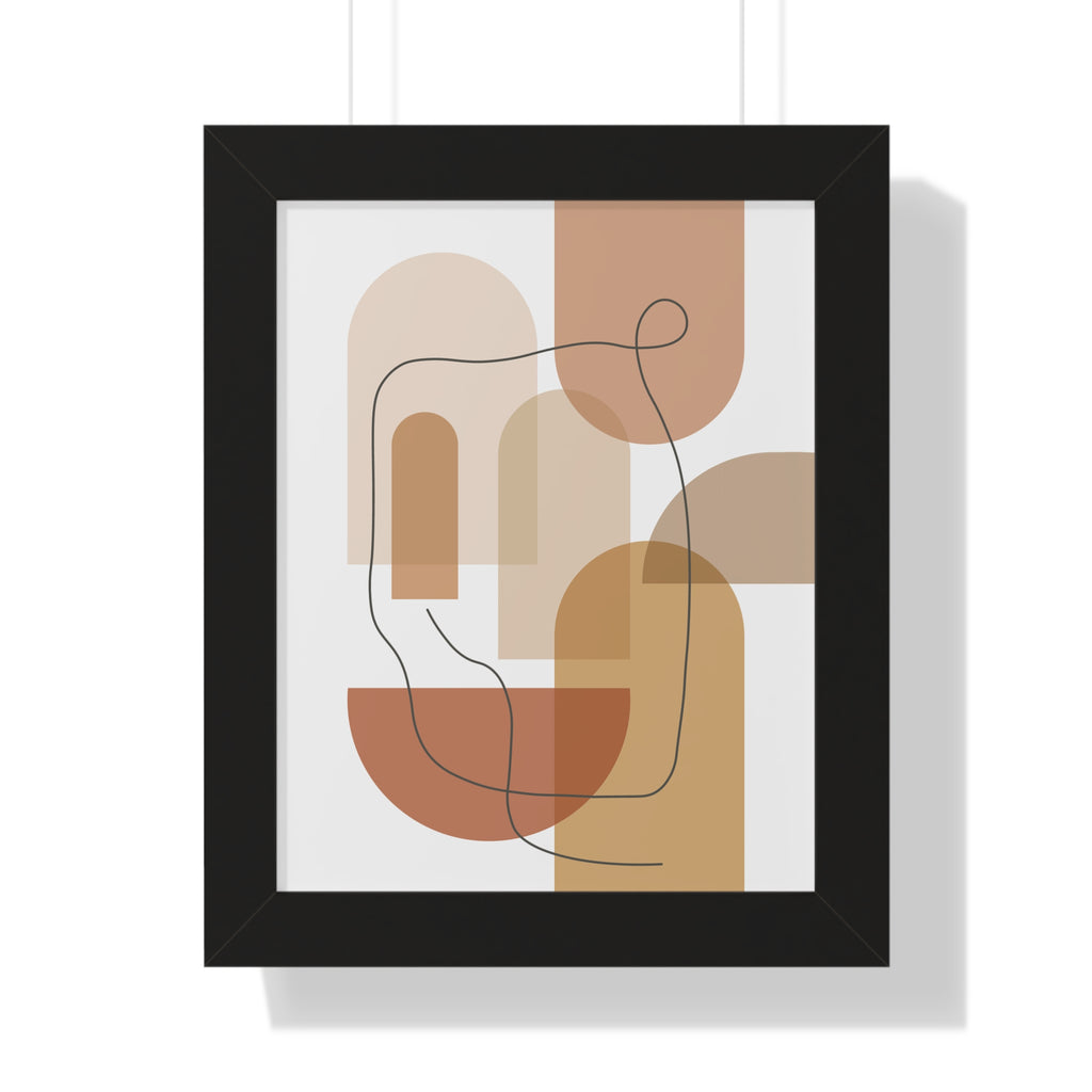 Warm Shapes in Motion — Minimalist Abstract Line Art