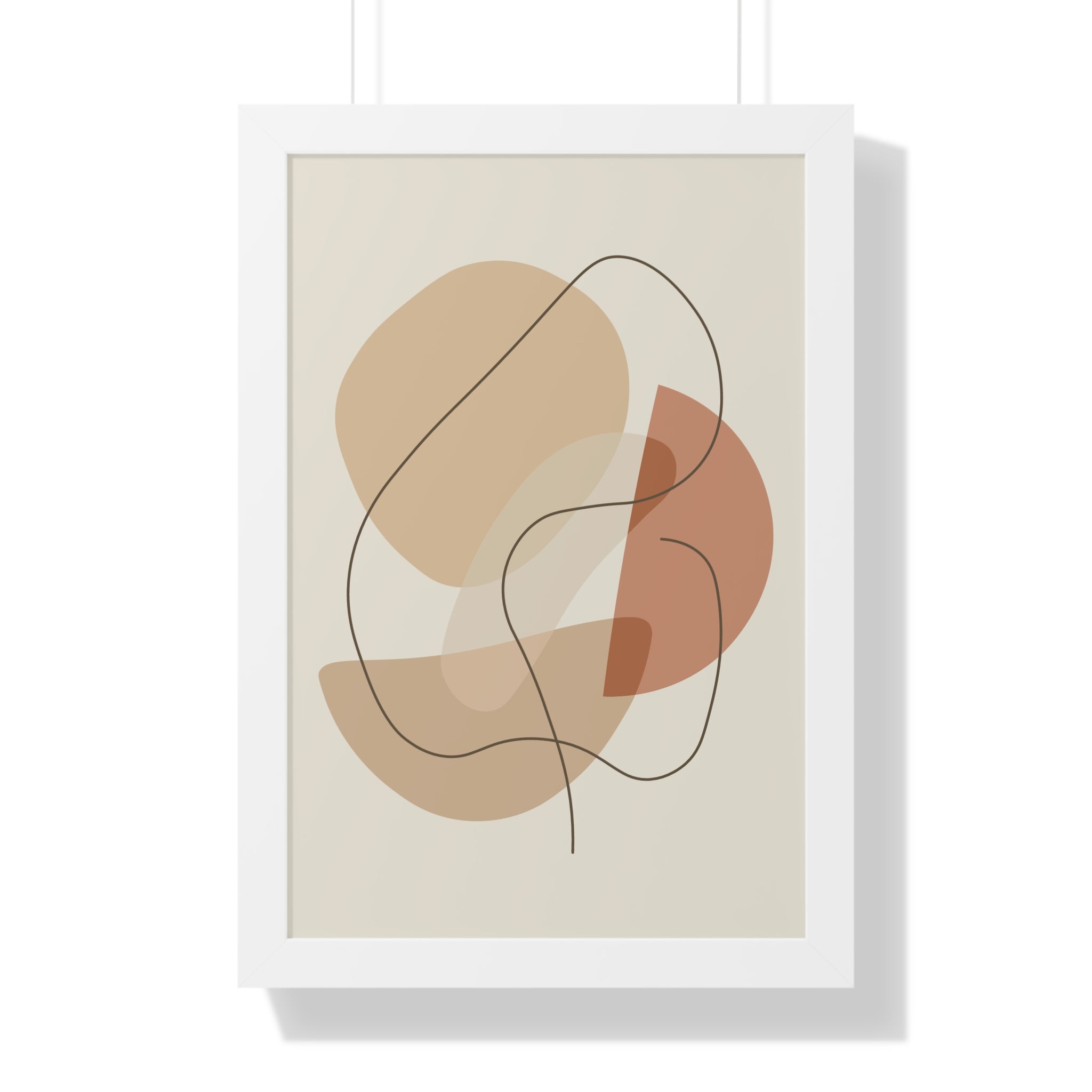 Soft Terracotta Forms — Minimalist Abstract Line Art