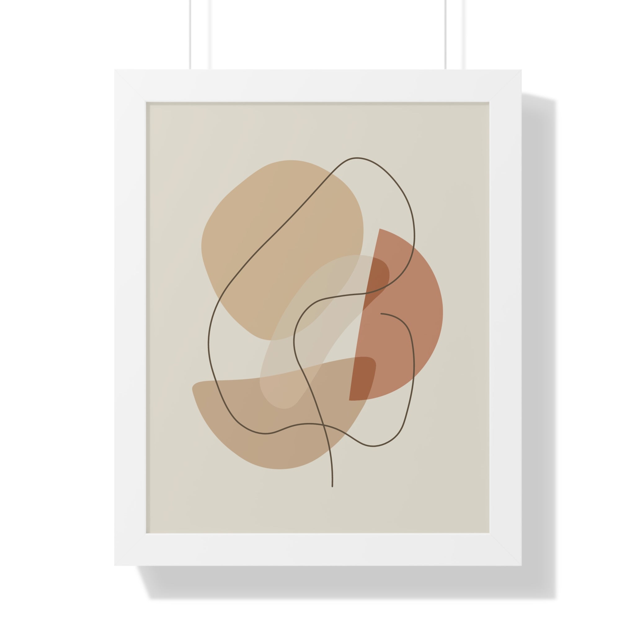 Soft Terracotta Forms — Minimalist Abstract Line Art