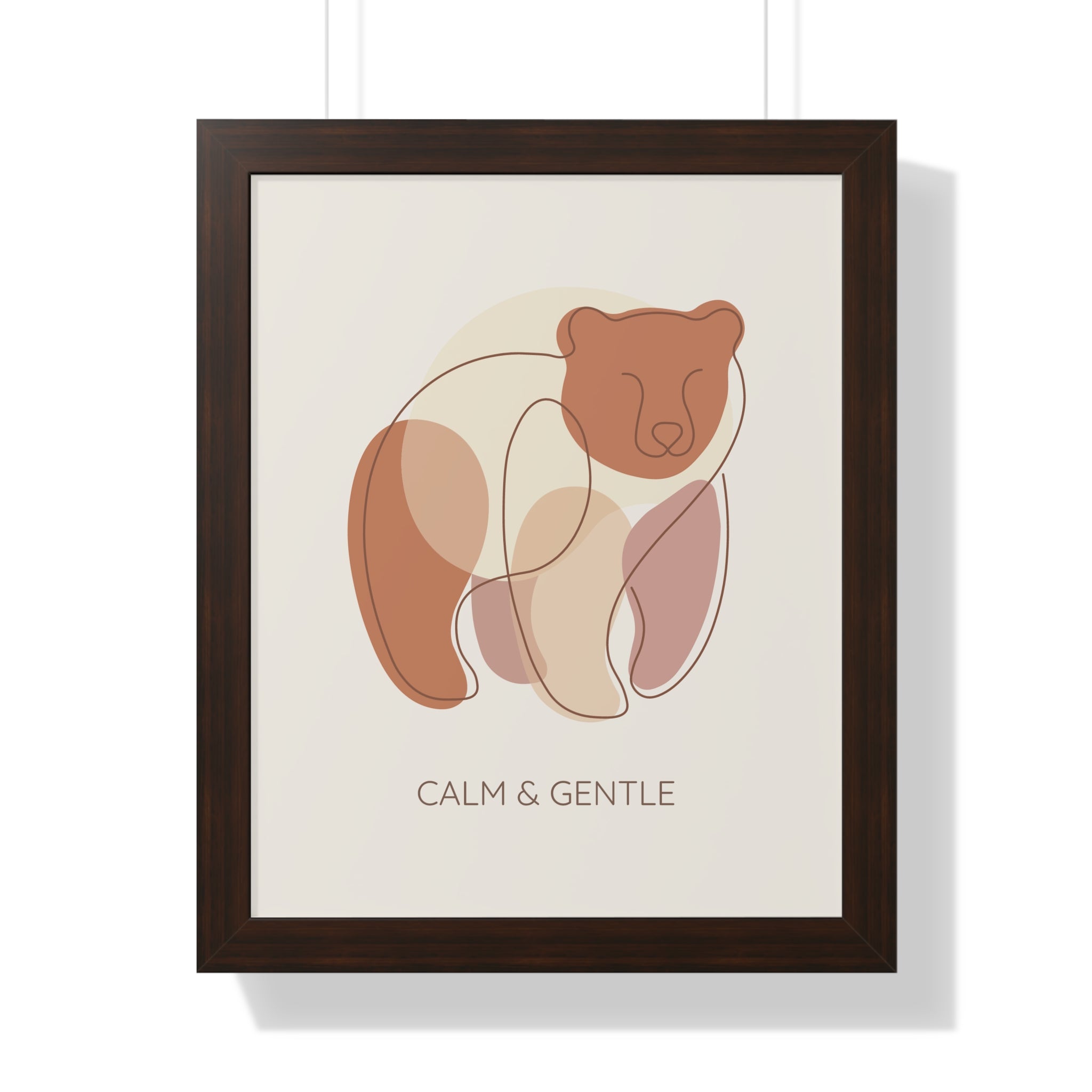 Calm & Gentle Bear — Minimalist Wild Line Art