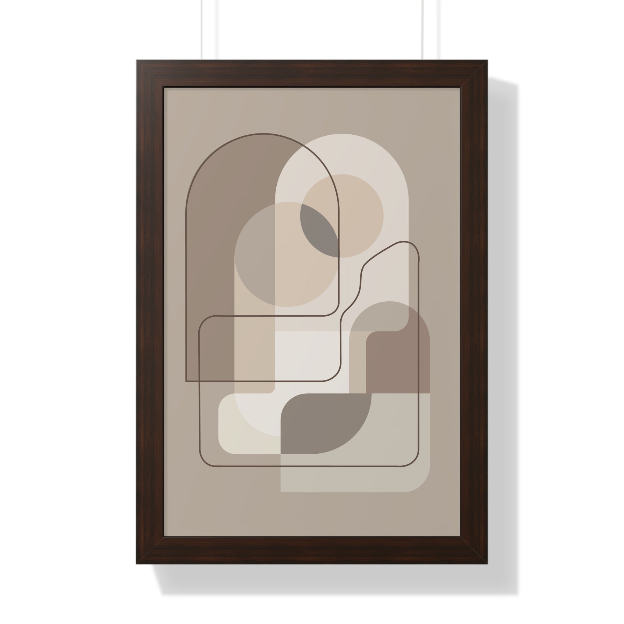 Geometric Harmony — Modern Abstract Line Art in Neutral Tones