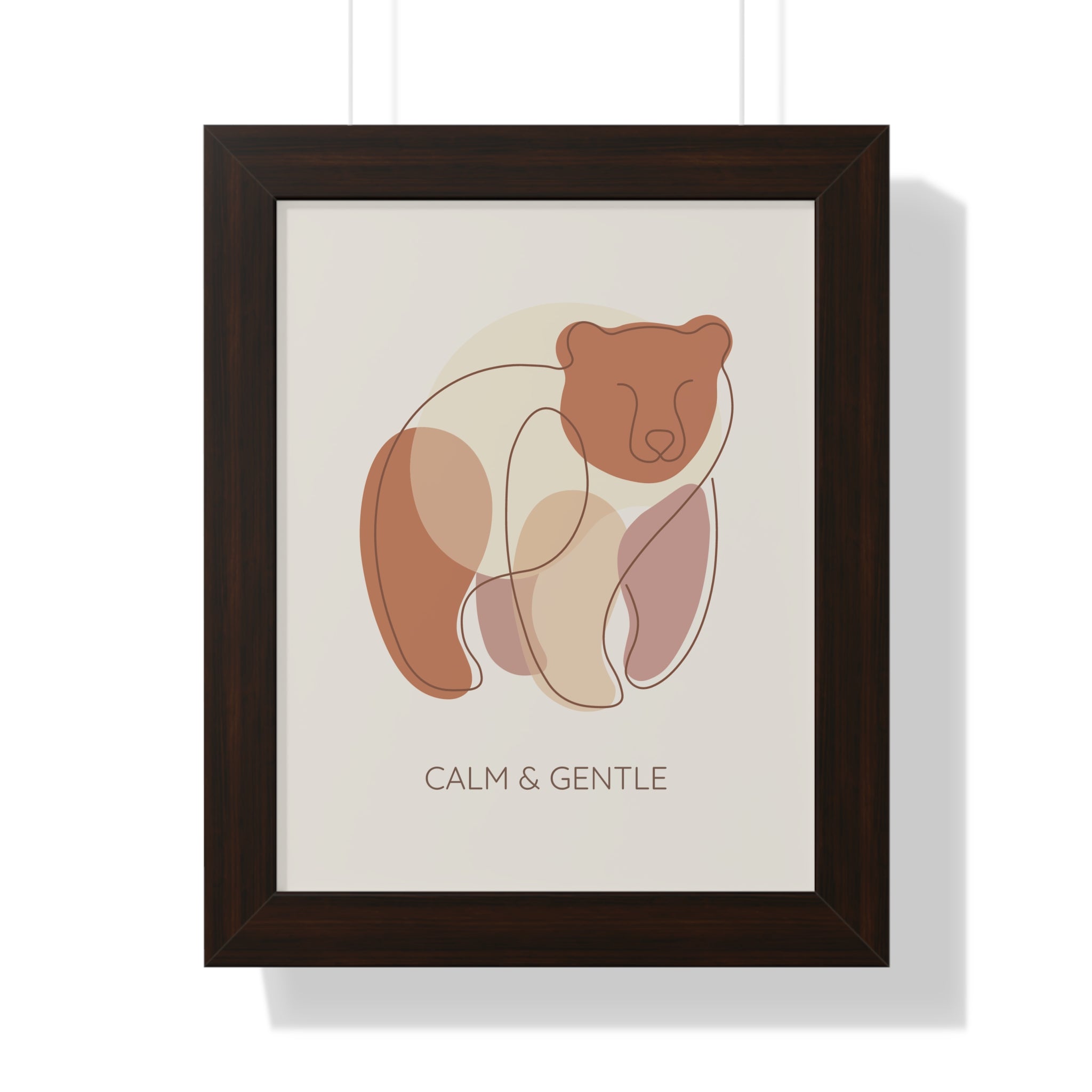 Calm & Gentle Bear — Minimalist Wild Line Art