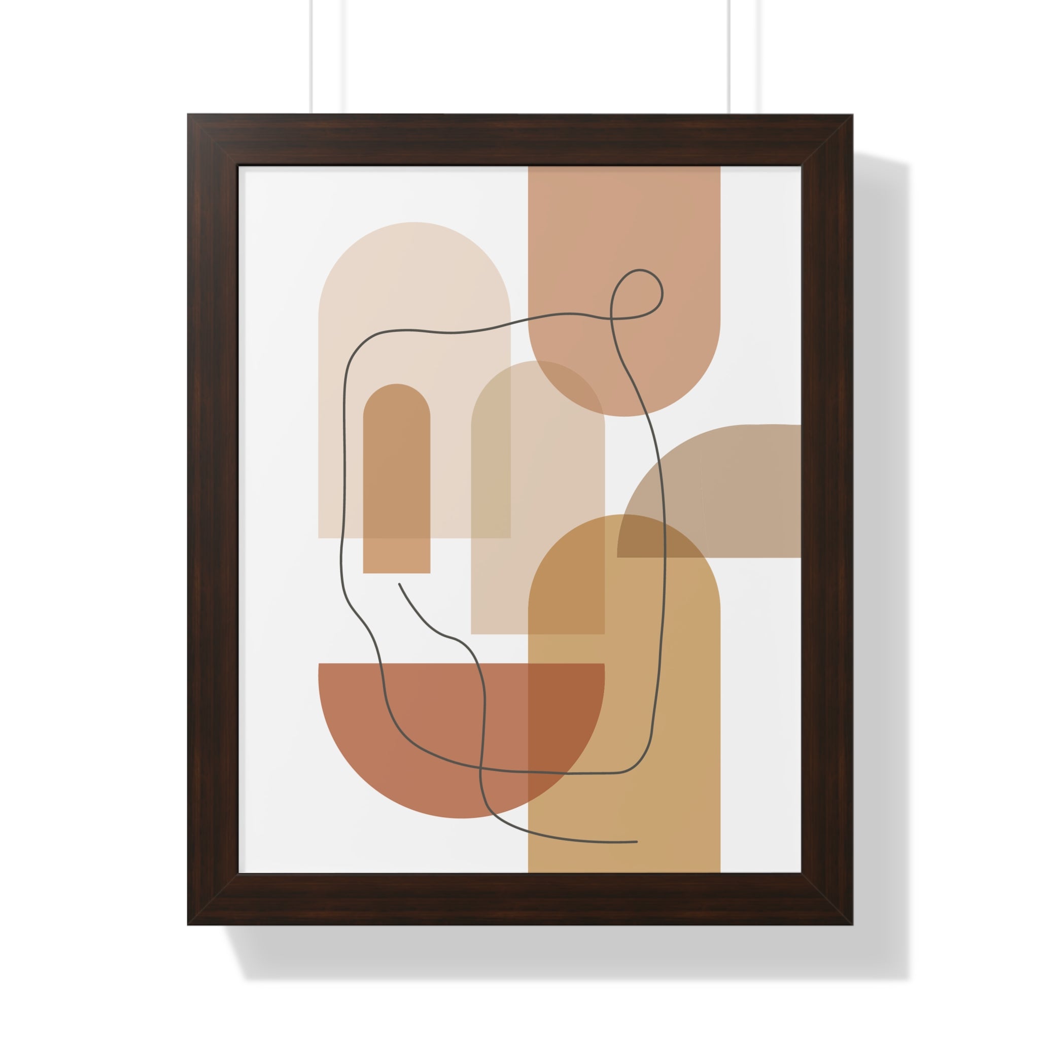 Warm Shapes in Motion — Minimalist Abstract Line Art