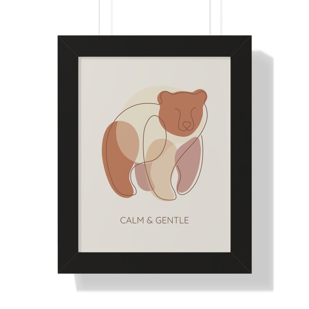 Calm & Gentle Bear — Minimalist Wild Line Art