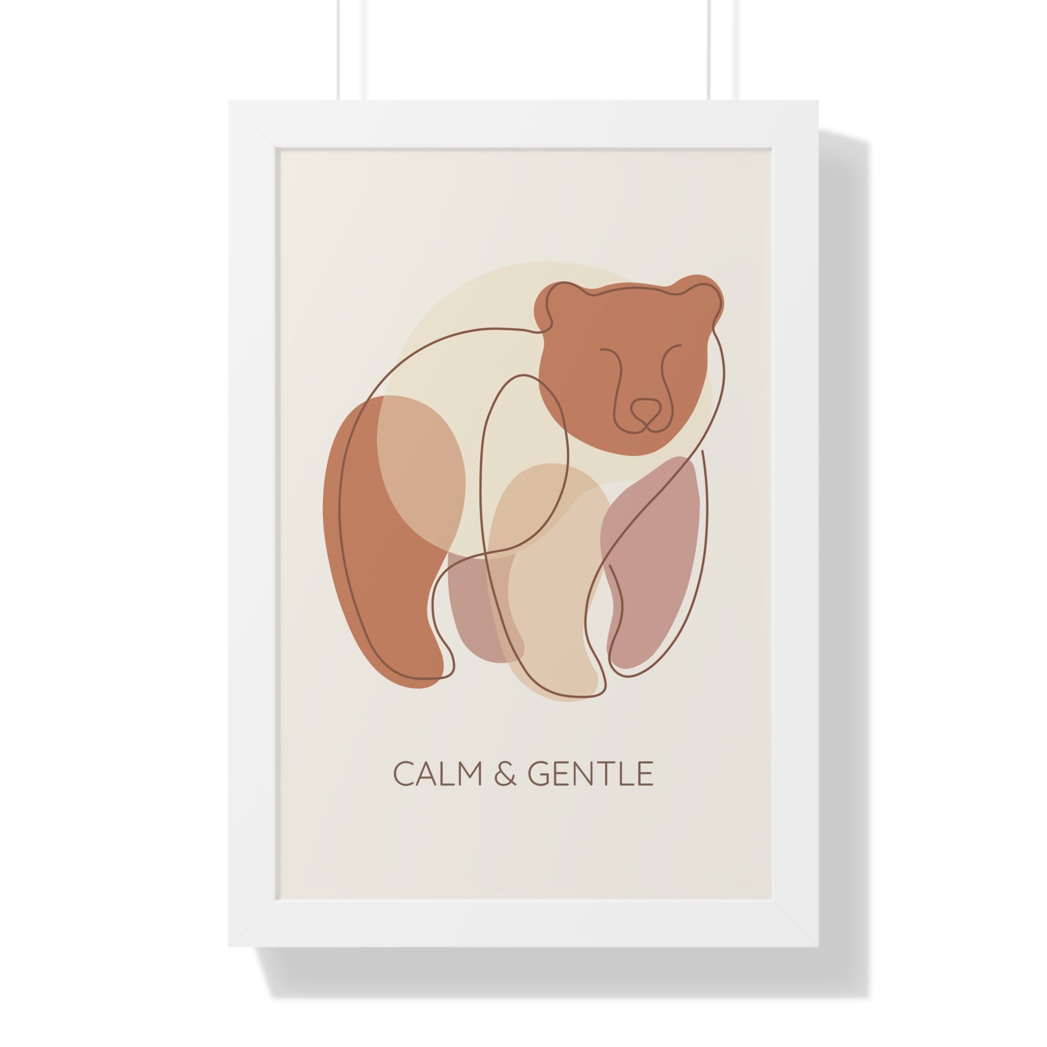 Calm & Gentle Bear — Minimalist Wild Line Art
