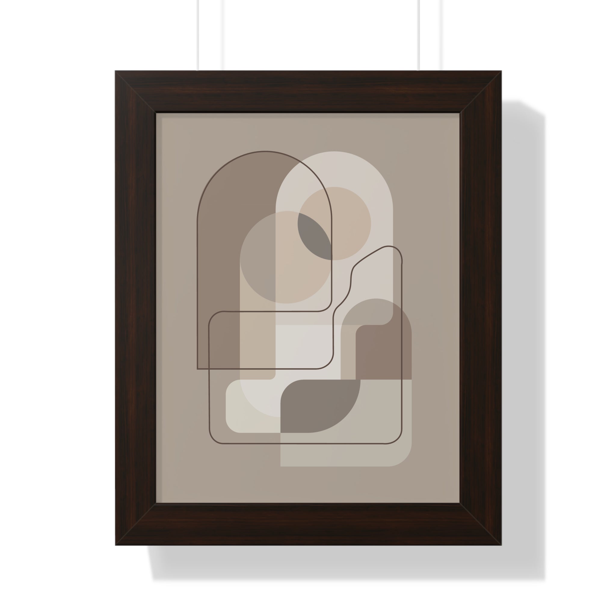 Geometric Harmony — Modern Abstract Line Art in Neutral Tones