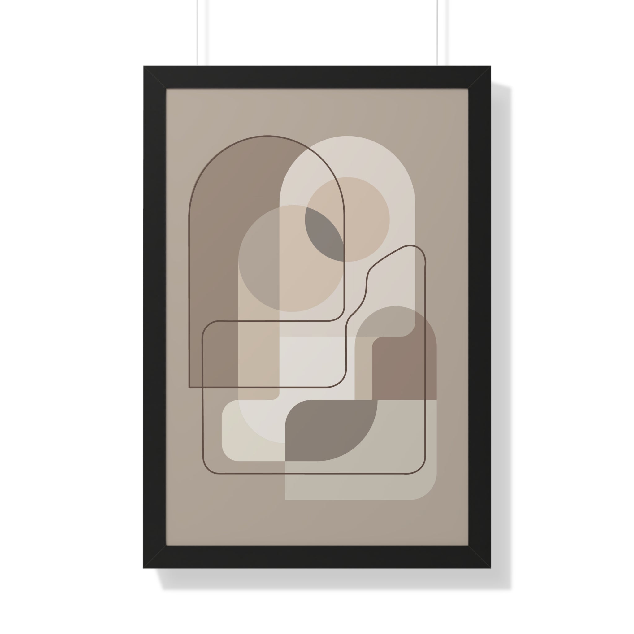 Geometric Harmony — Modern Abstract Line Art in Neutral Tones