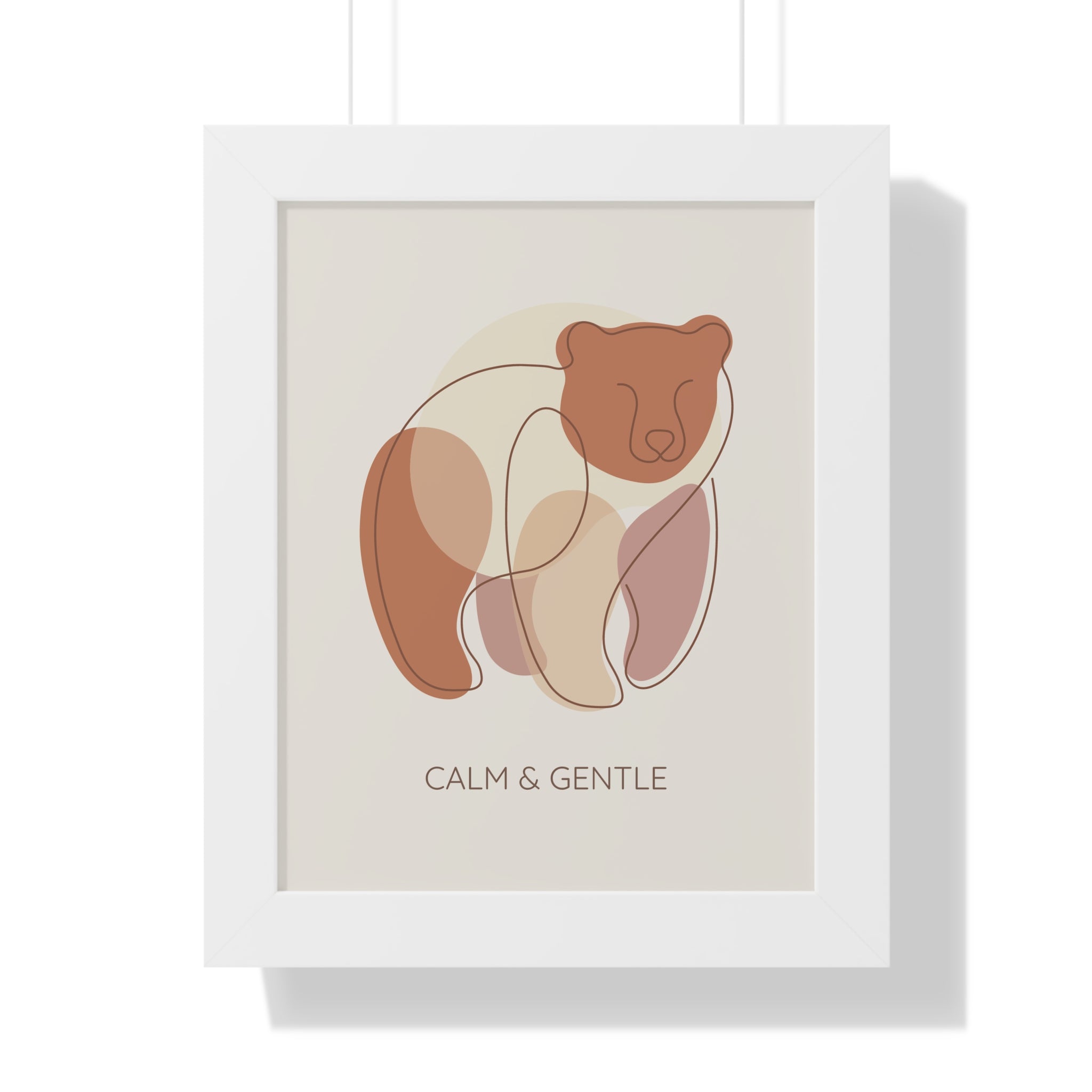 Calm & Gentle Bear — Minimalist Wild Line Art