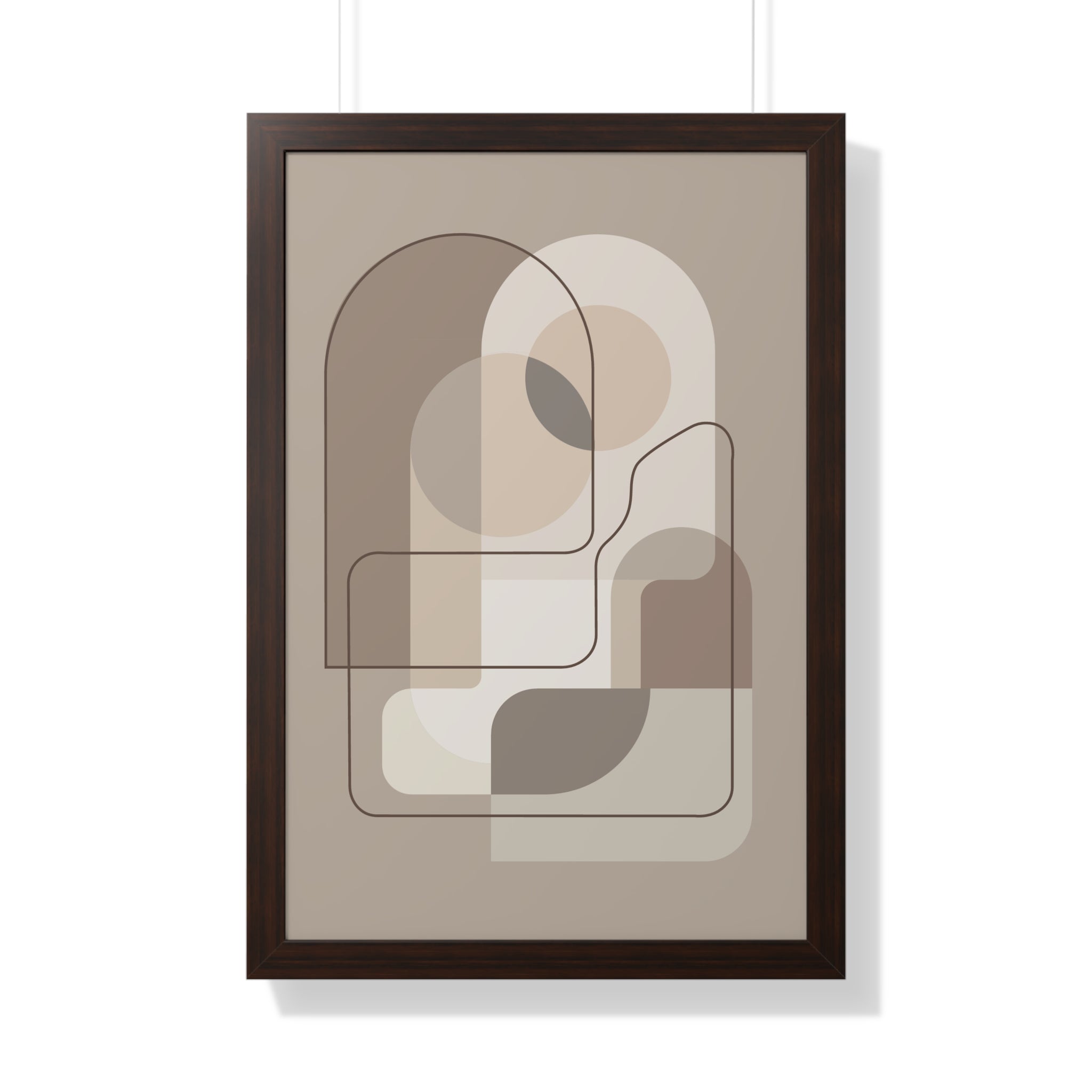 Geometric Harmony — Modern Abstract Line Art in Neutral Tones