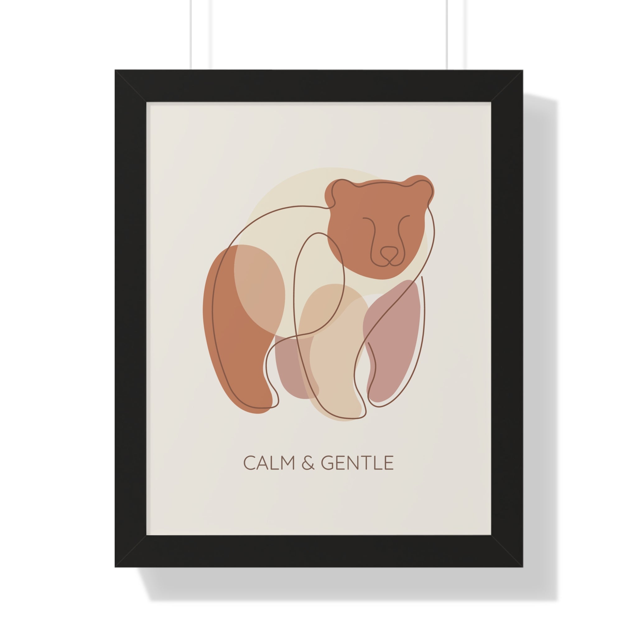 Calm & Gentle Bear — Minimalist Wild Line Art