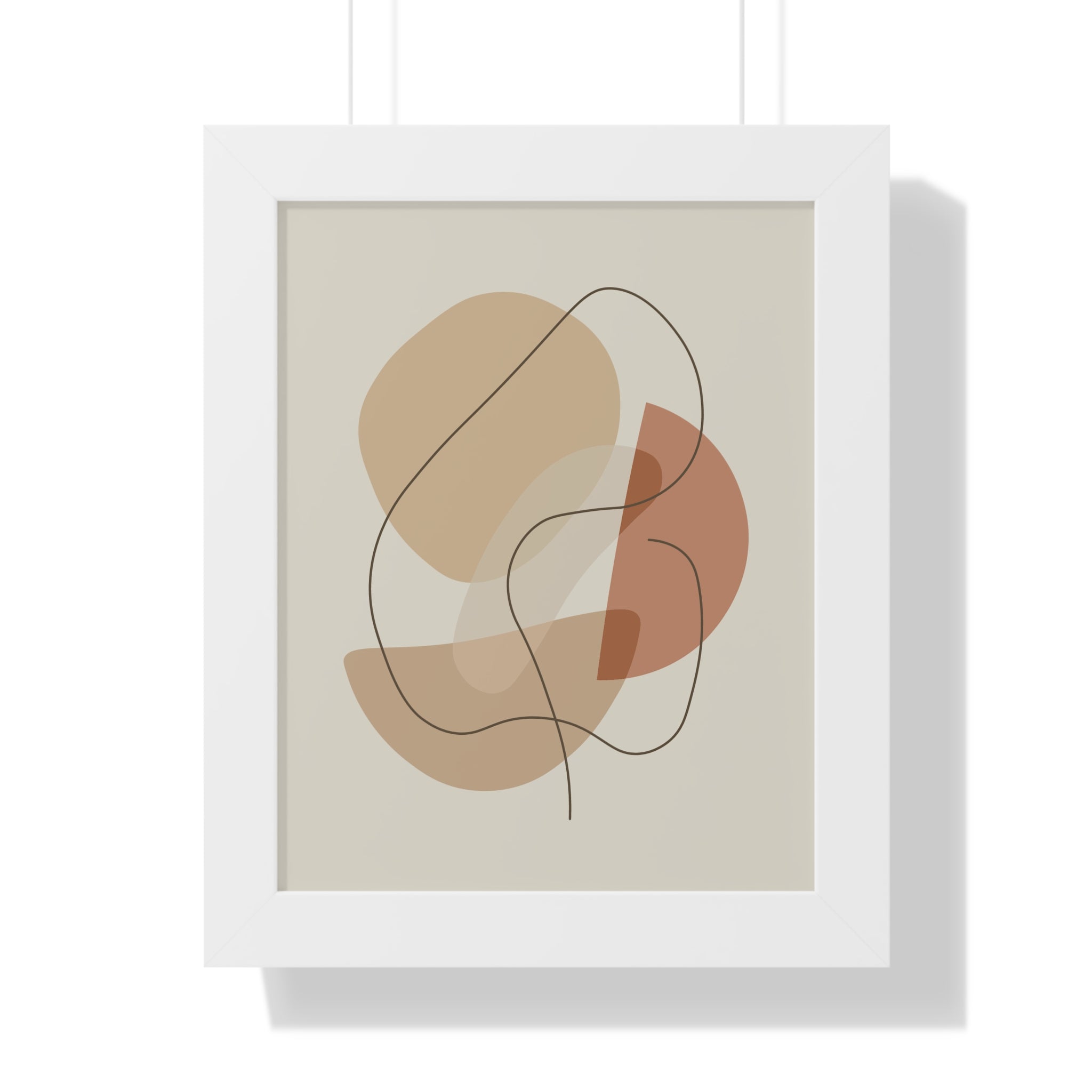 Soft Terracotta Forms — Minimalist Abstract Line Art