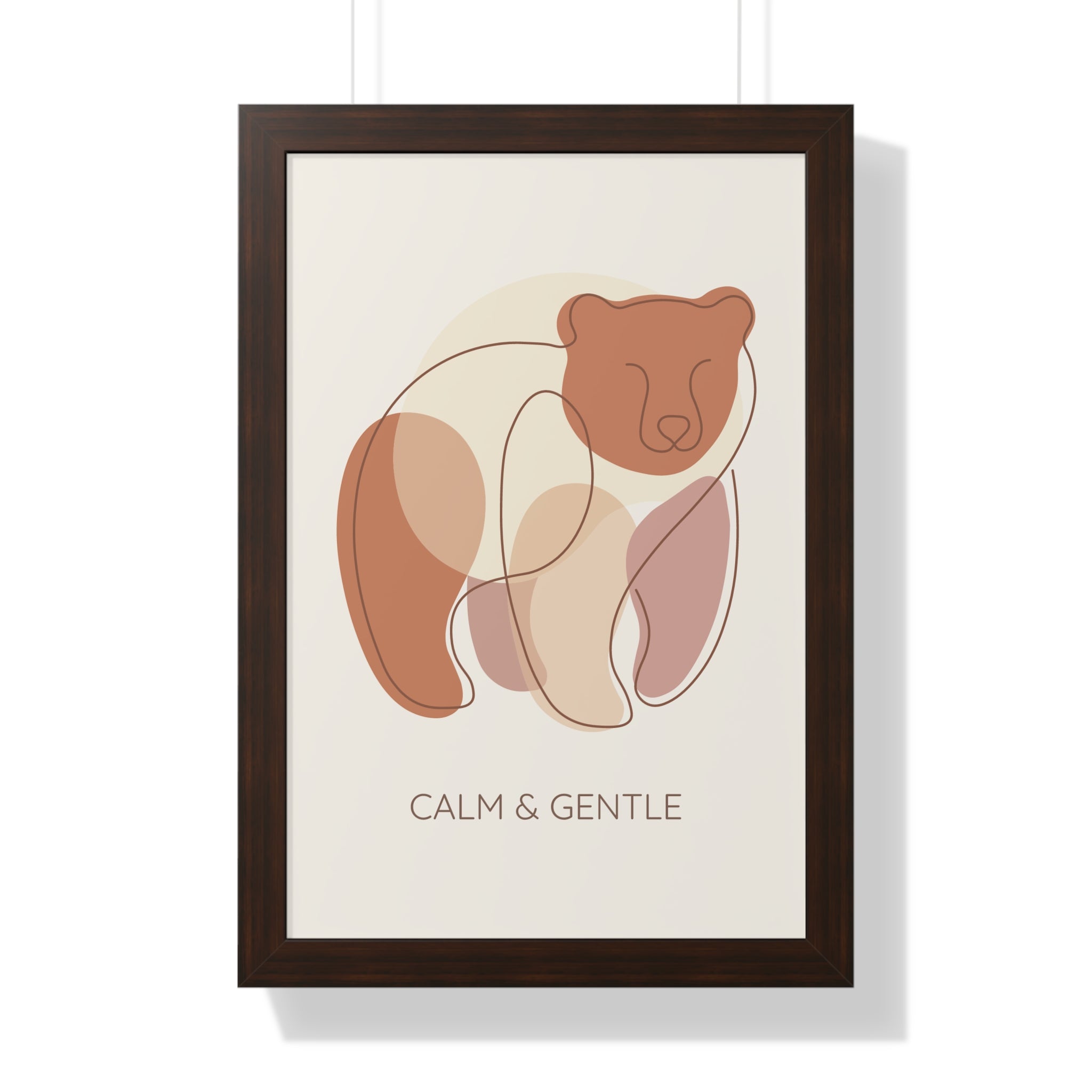 Calm & Gentle Bear — Minimalist Wild Line Art