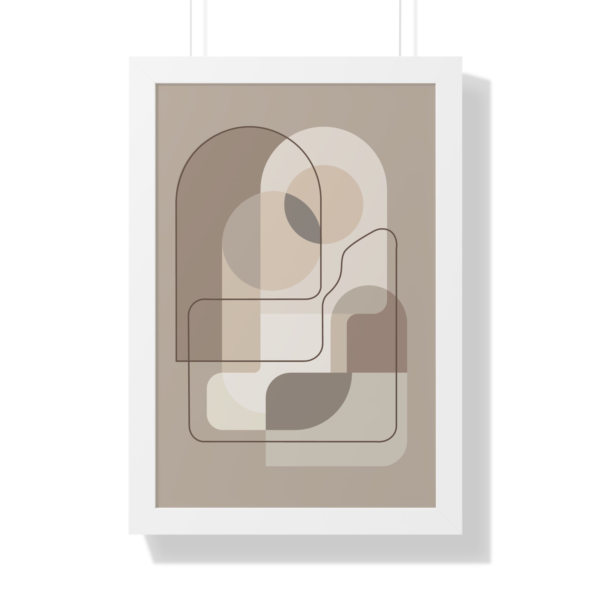 Geometric Harmony — Modern Abstract Line Art in Neutral Tones