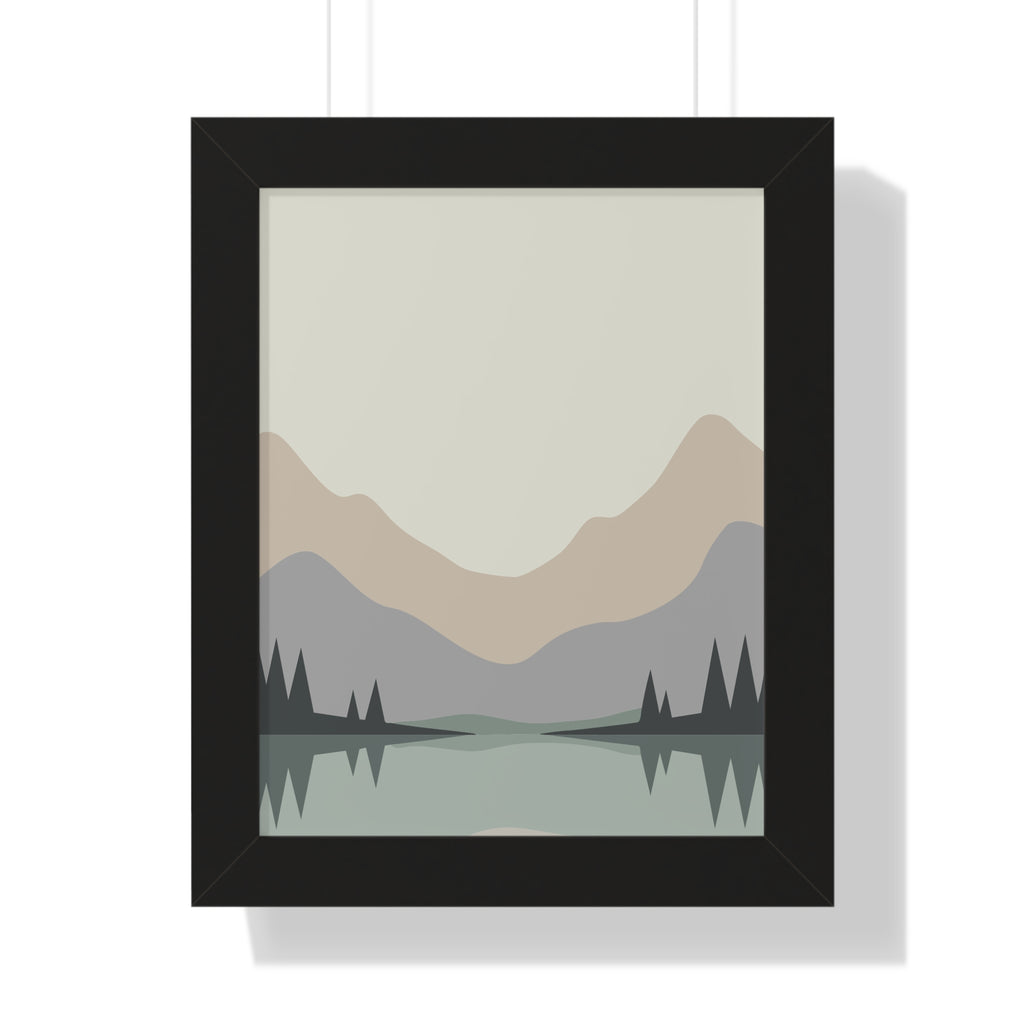 Minimalist Nordic Mountains — Scandinavian Calm Landscape Art