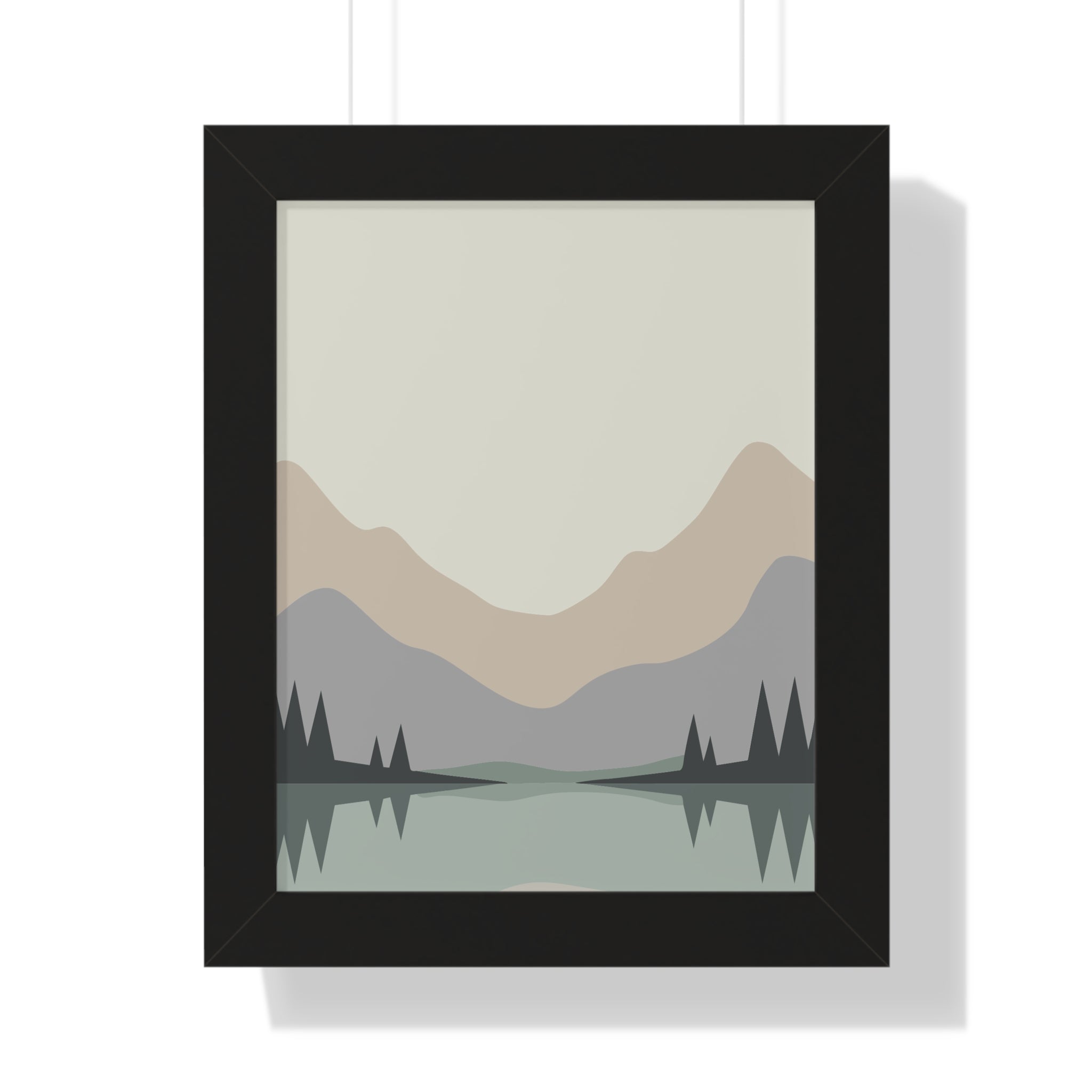 Minimalist Nordic Mountains — Scandinavian Calm Landscape Art