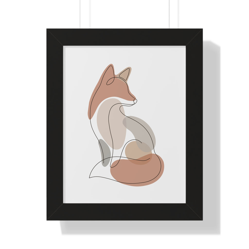 Minimalist Fox Line Art — Scandinavian Boho Animal Print