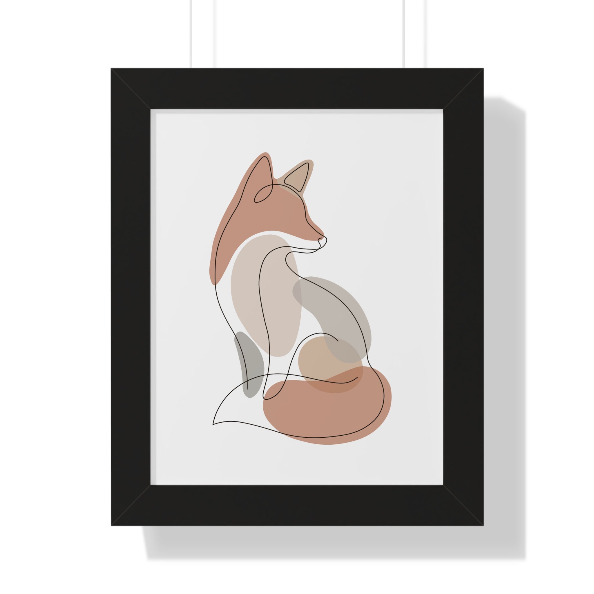 Minimalist Fox Line Art — Scandinavian Boho Animal Print