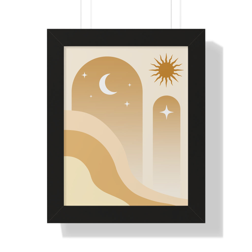Boho Sun & Moon Arch — Minimalist Celestial Wall Art