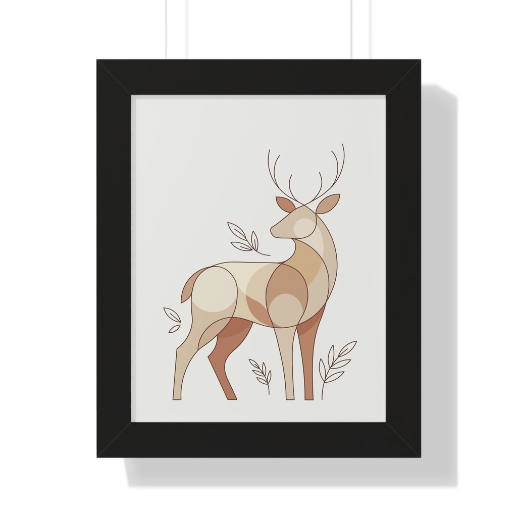 Minimalist Boho Deer — Scandinavian Neutral Tones Wall Art