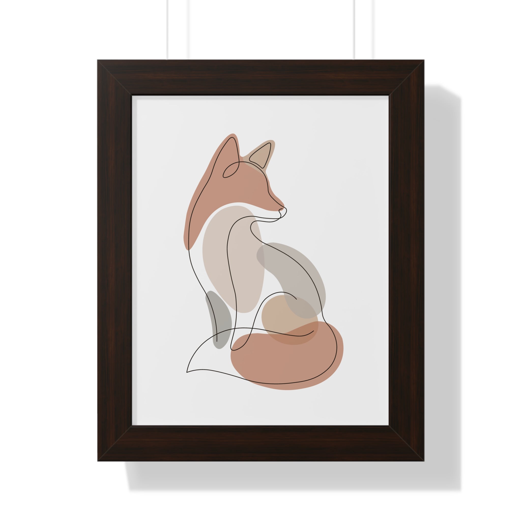 Minimalist Fox Line Art — Scandinavian Boho Animal Print