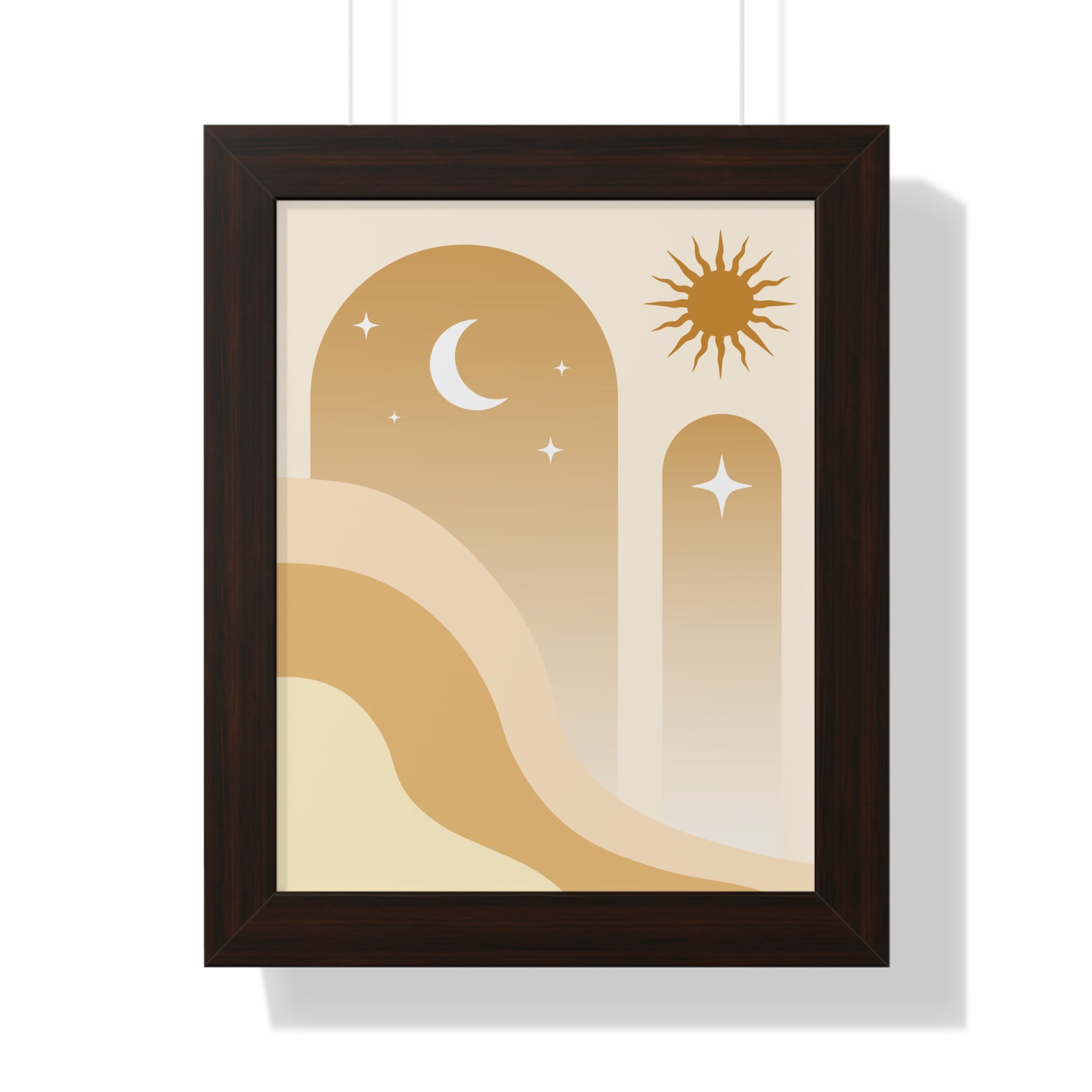 Boho Sun & Moon Arch — Minimalist Celestial Wall Art