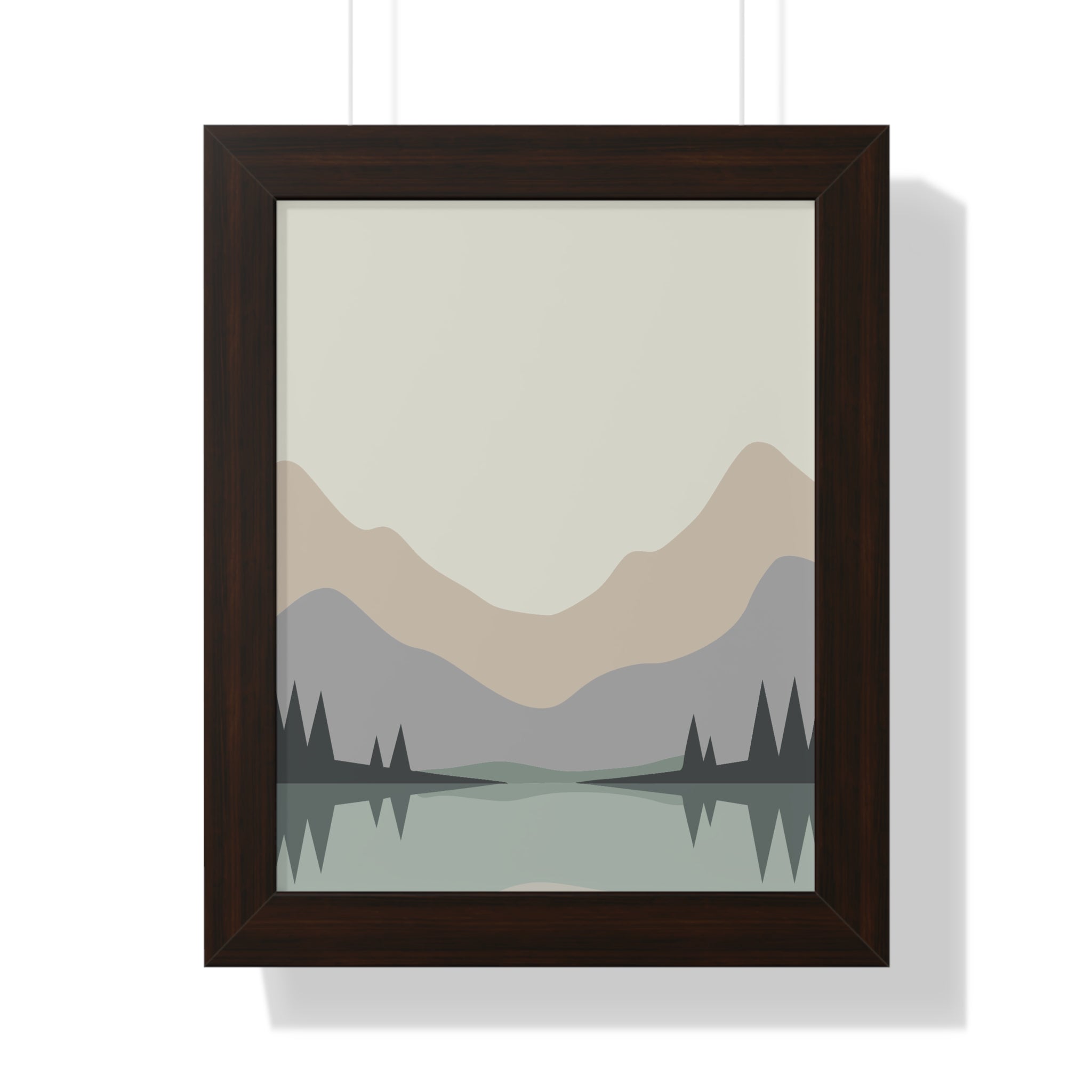 Minimalist Nordic Mountains — Scandinavian Calm Landscape Art