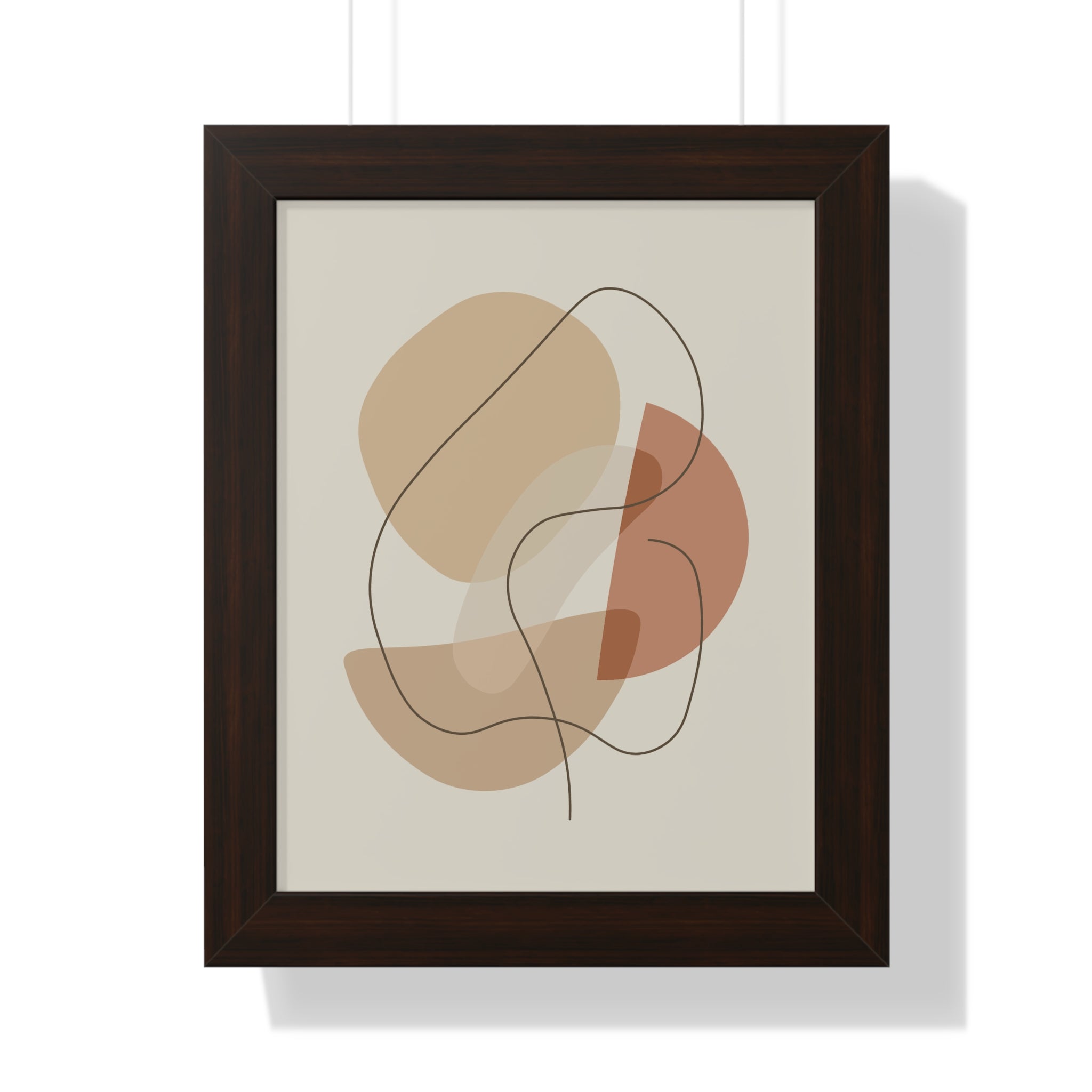 Soft Terracotta Forms — Minimalist Abstract Line Art