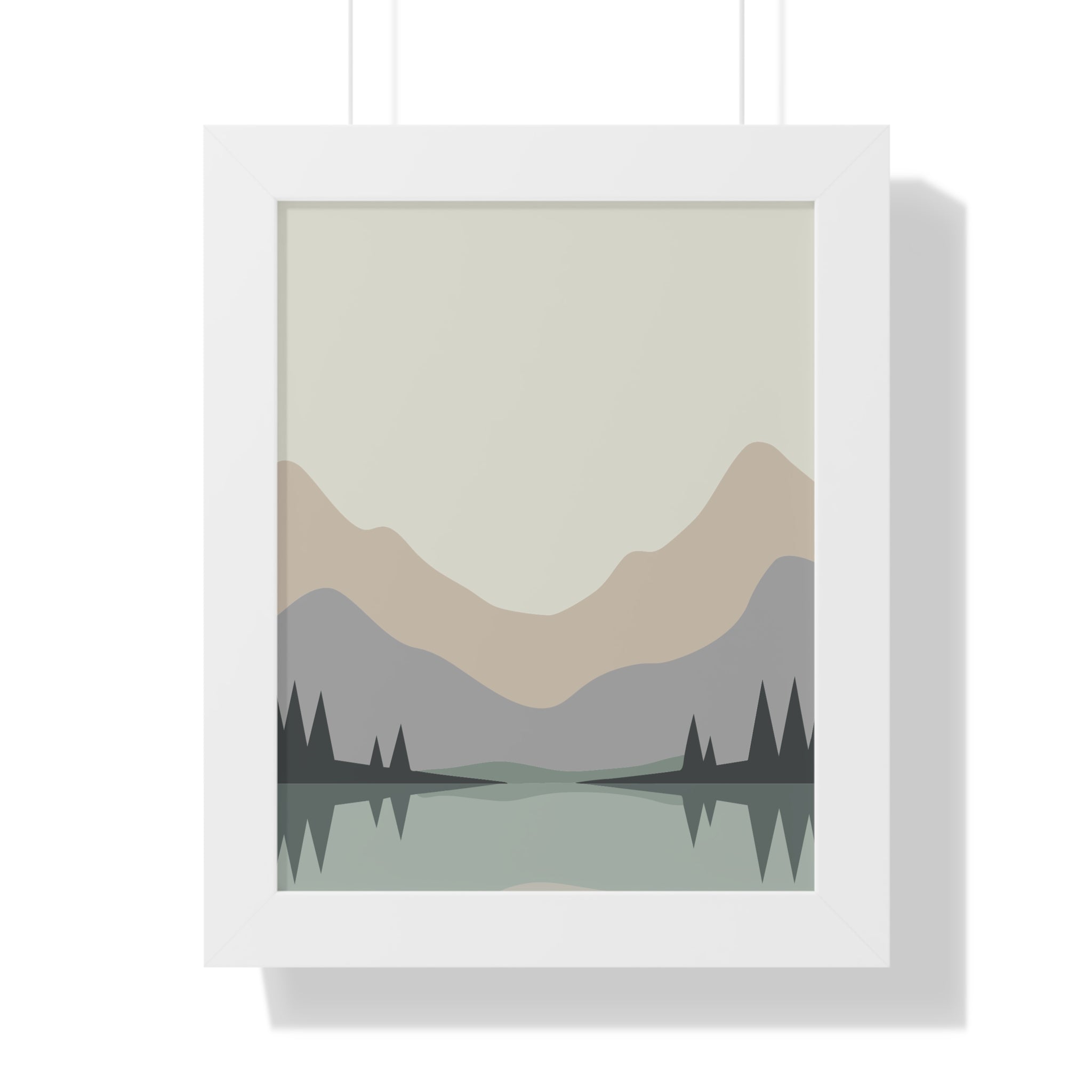 Minimalist Nordic Mountains — Scandinavian Calm Landscape Art