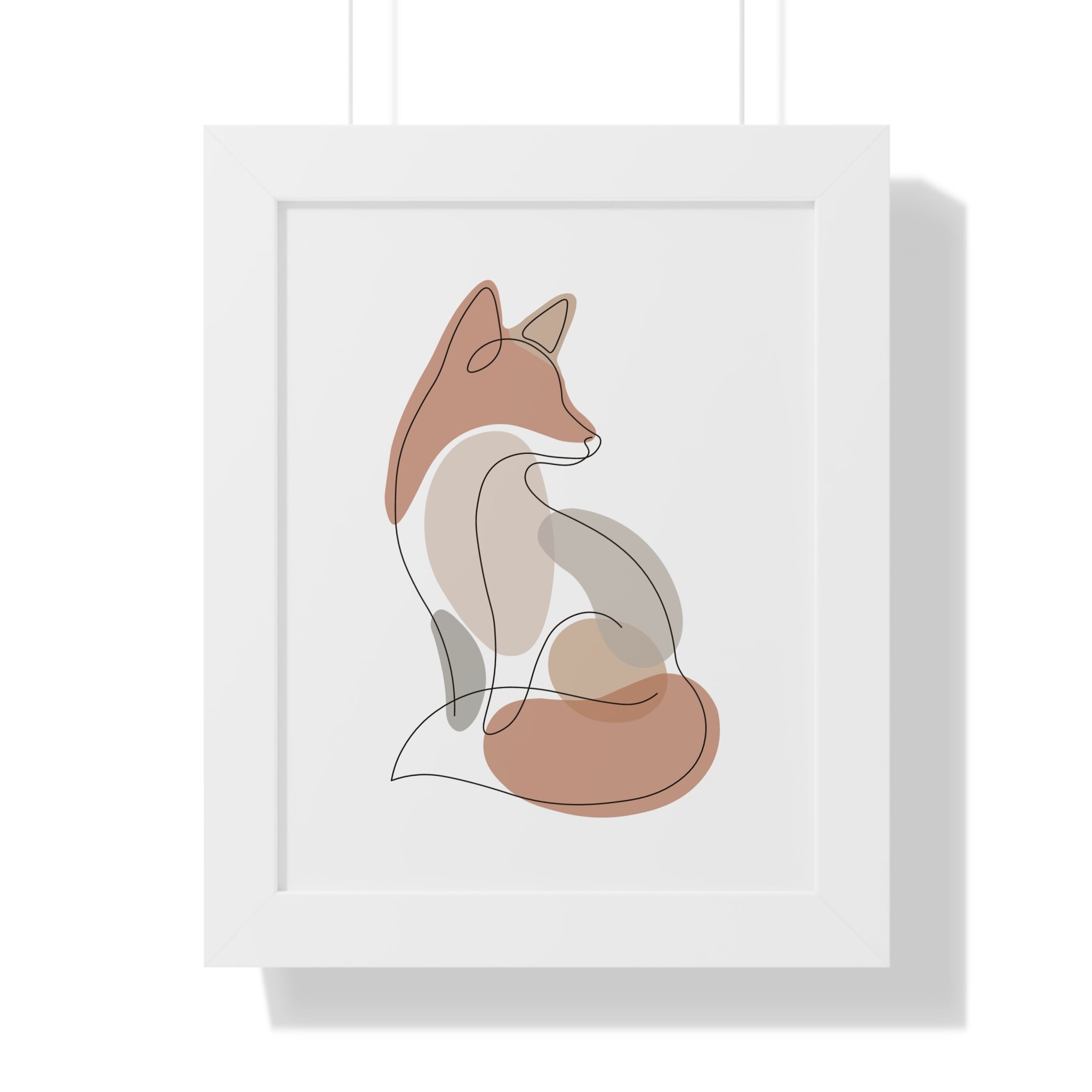 Minimalist Fox Line Art — Scandinavian Boho Animal Print
