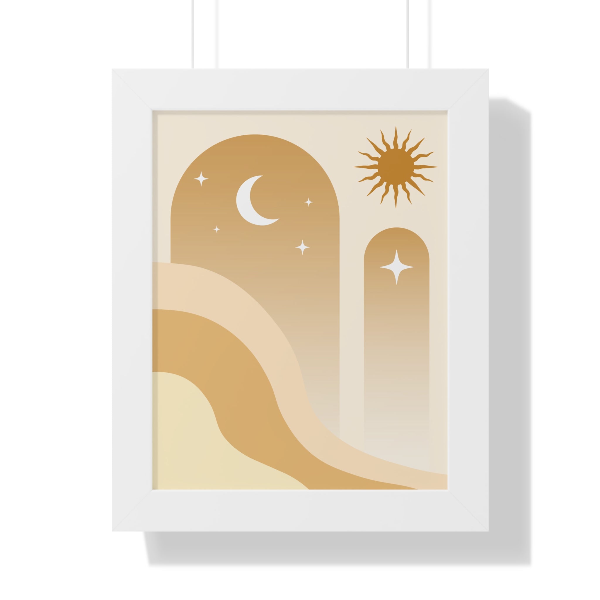 Boho Sun & Moon Arch — Minimalist Celestial Wall Art