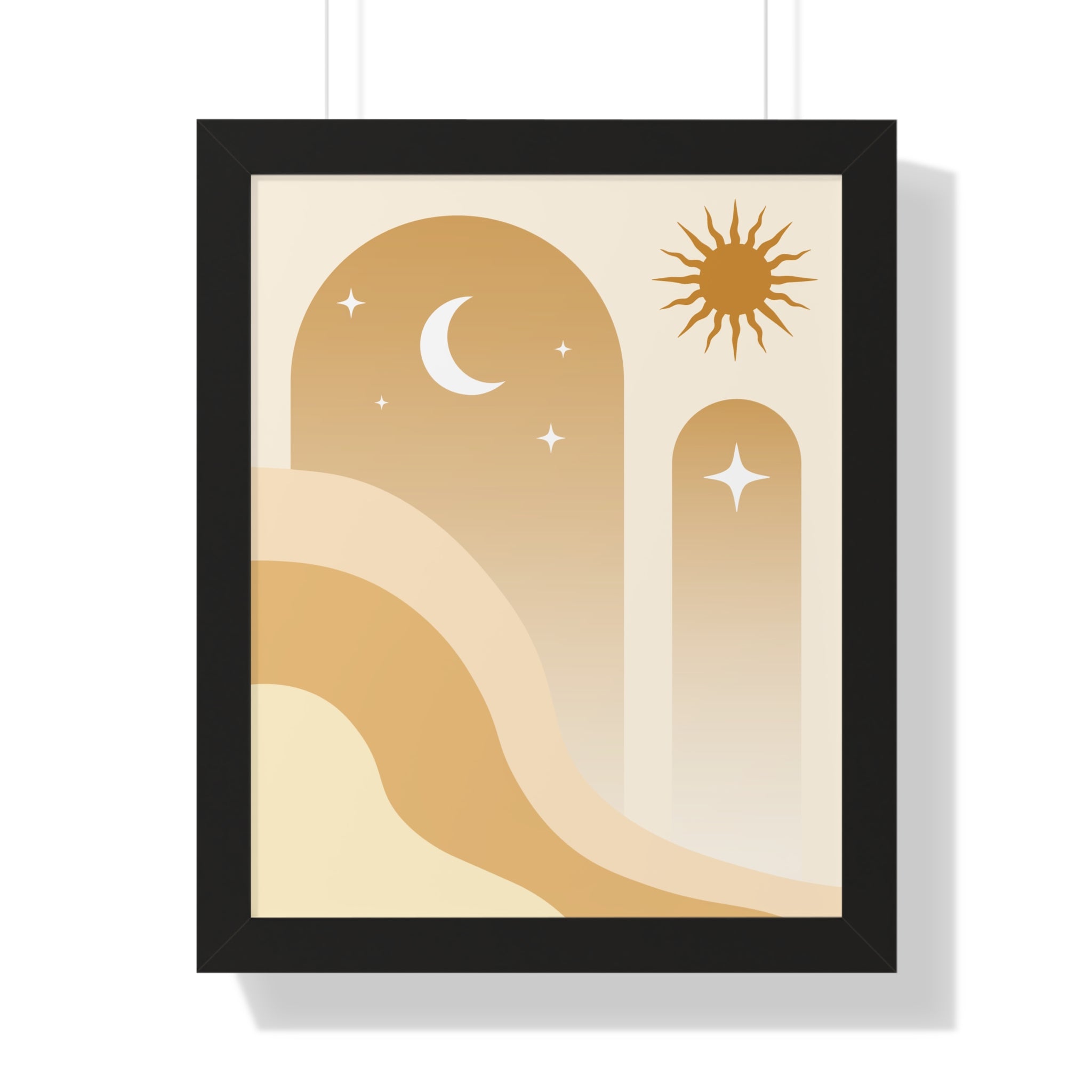 Boho Sun & Moon Arch — Minimalist Celestial Wall Art