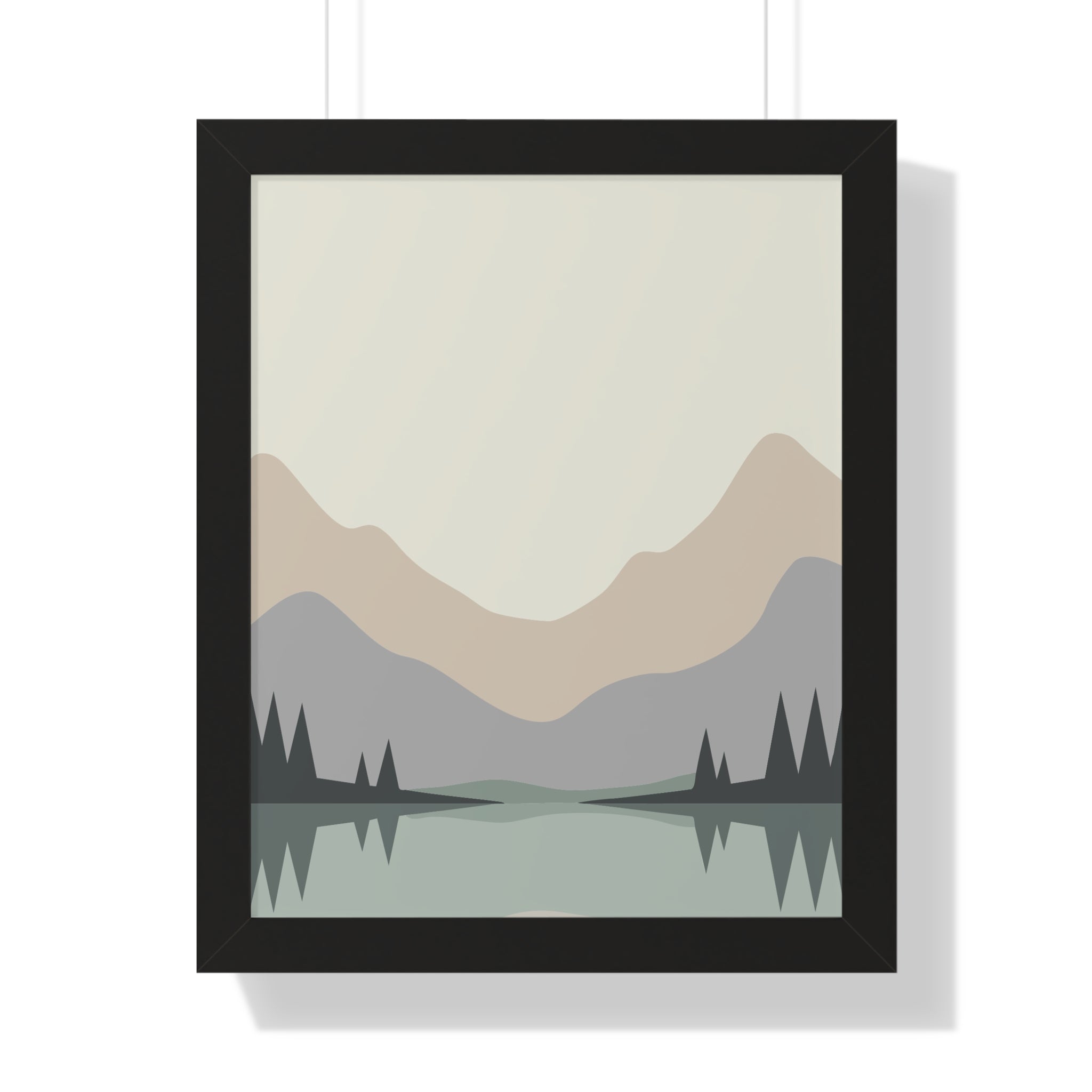 Minimalist Nordic Mountains — Scandinavian Calm Landscape Art