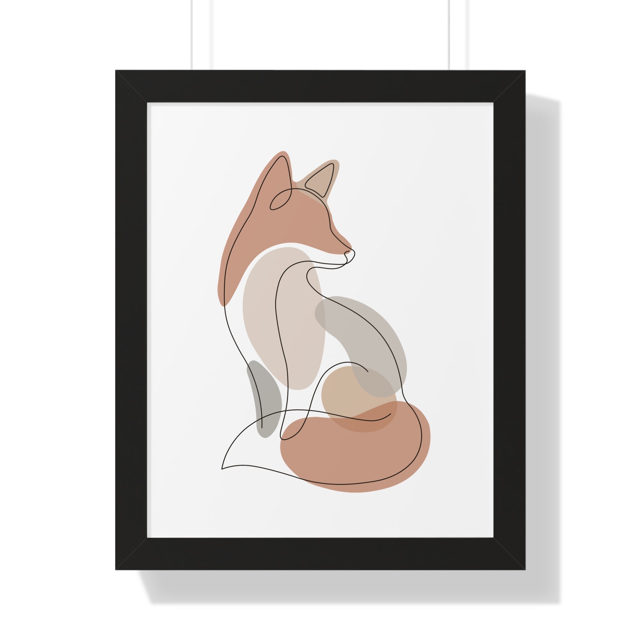 Minimalist Fox Line Art — Scandinavian Boho Animal Print
