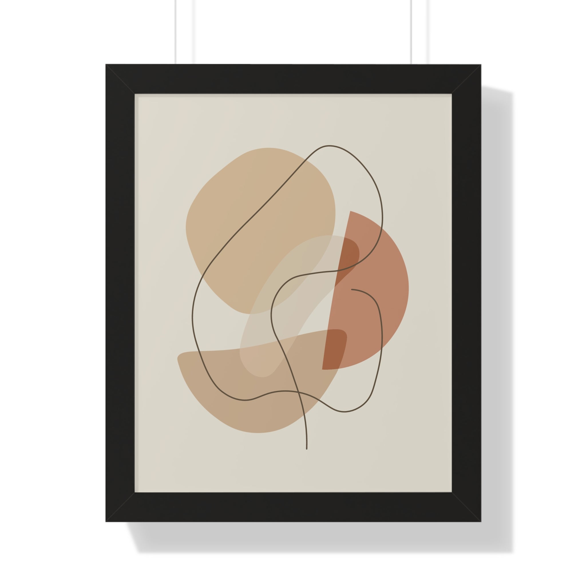 Soft Terracotta Forms — Minimalist Abstract Line Art