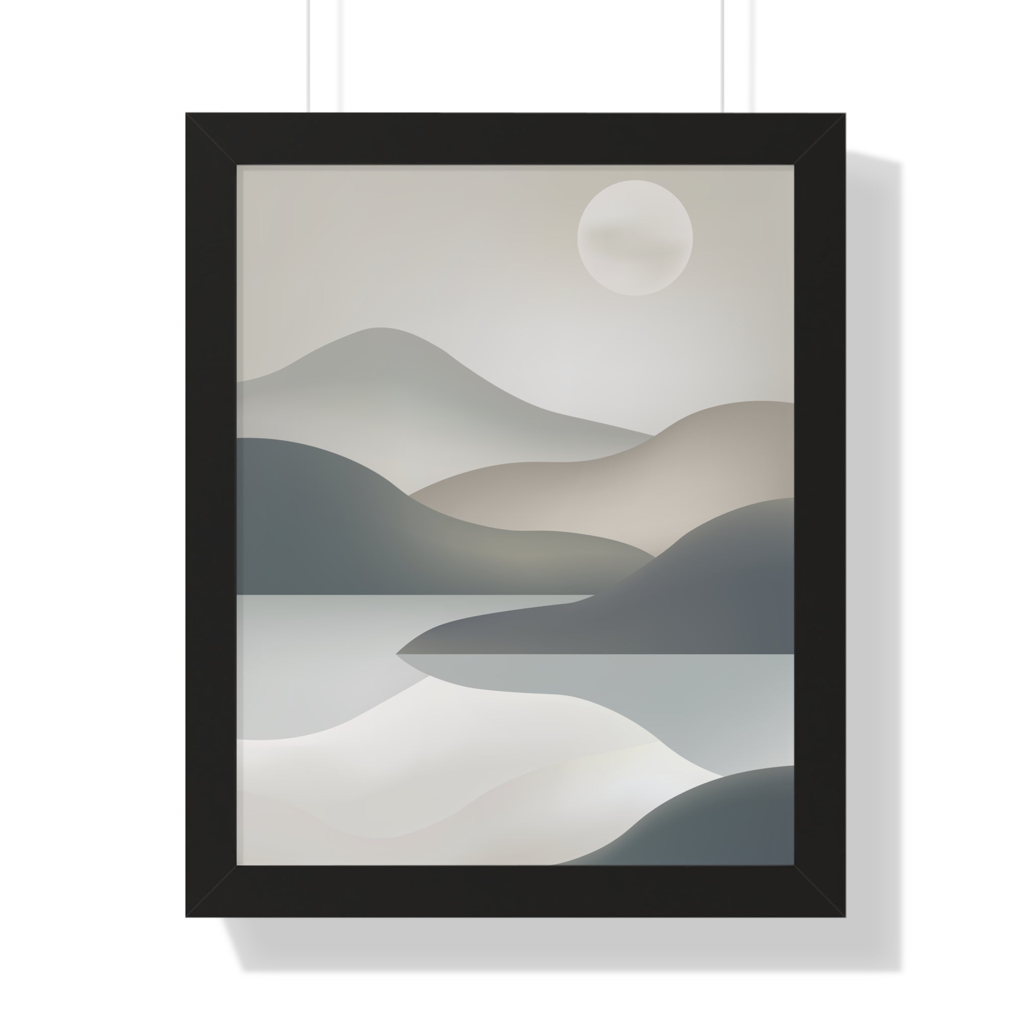 Minimalist Misty Mountains — Scandinavian Calm Landscape Art