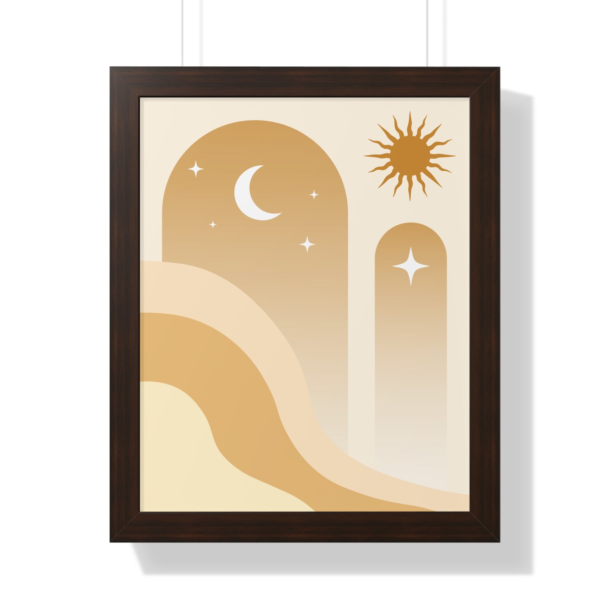 Boho Sun & Moon Arch — Minimalist Celestial Wall Art