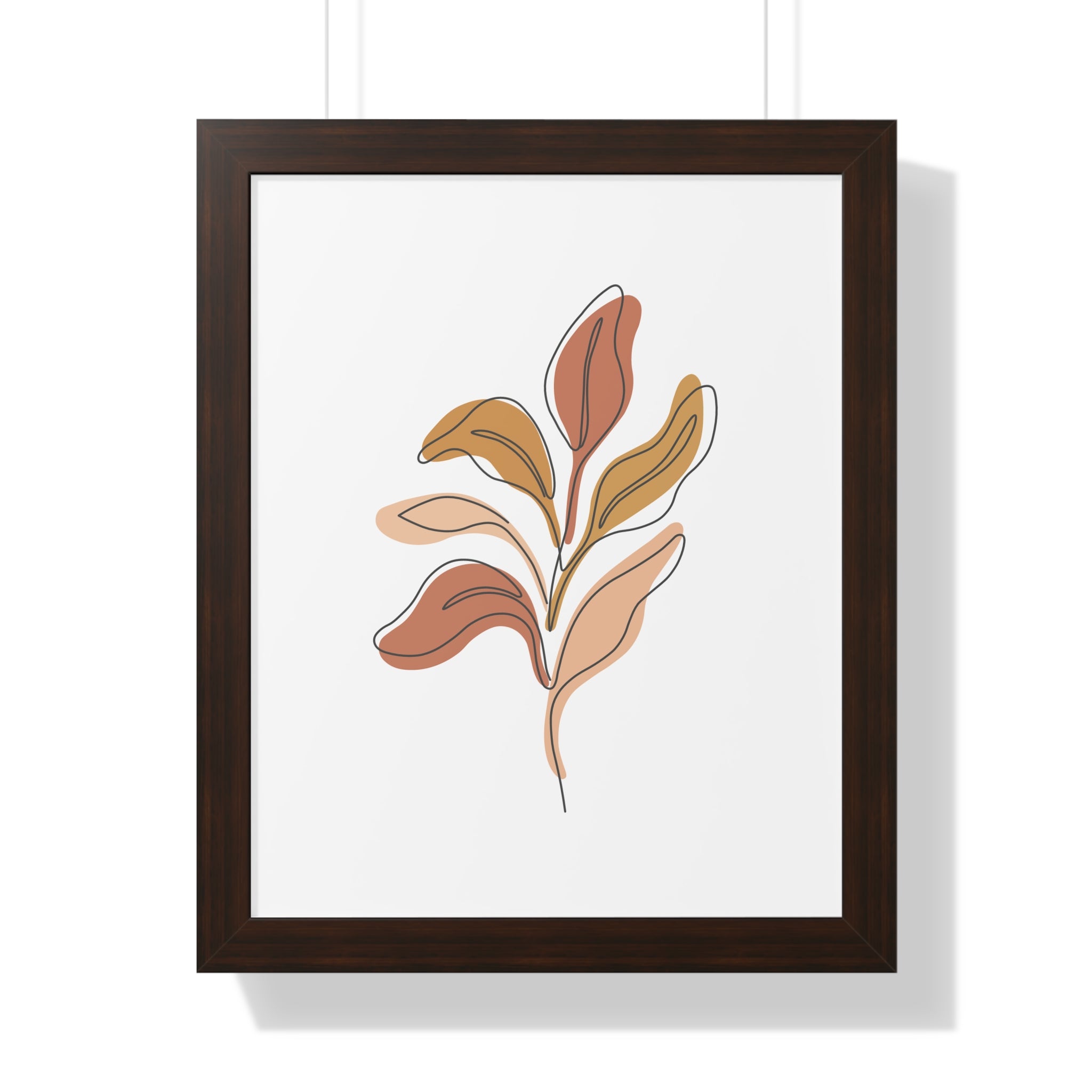 Golden Drift Leaf — Minimalist Botanical Line Art