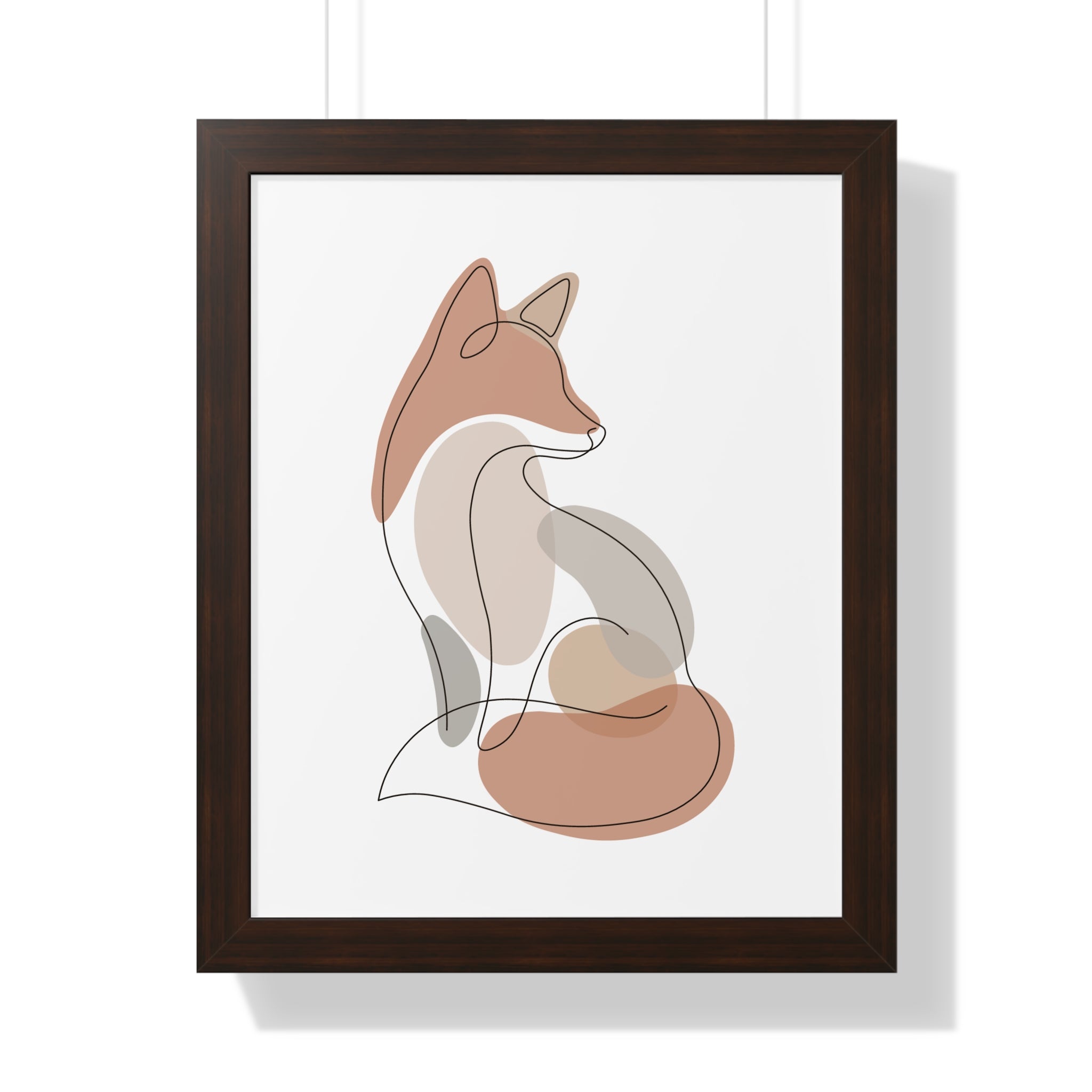 Minimalist Fox Line Art — Scandinavian Boho Animal Print